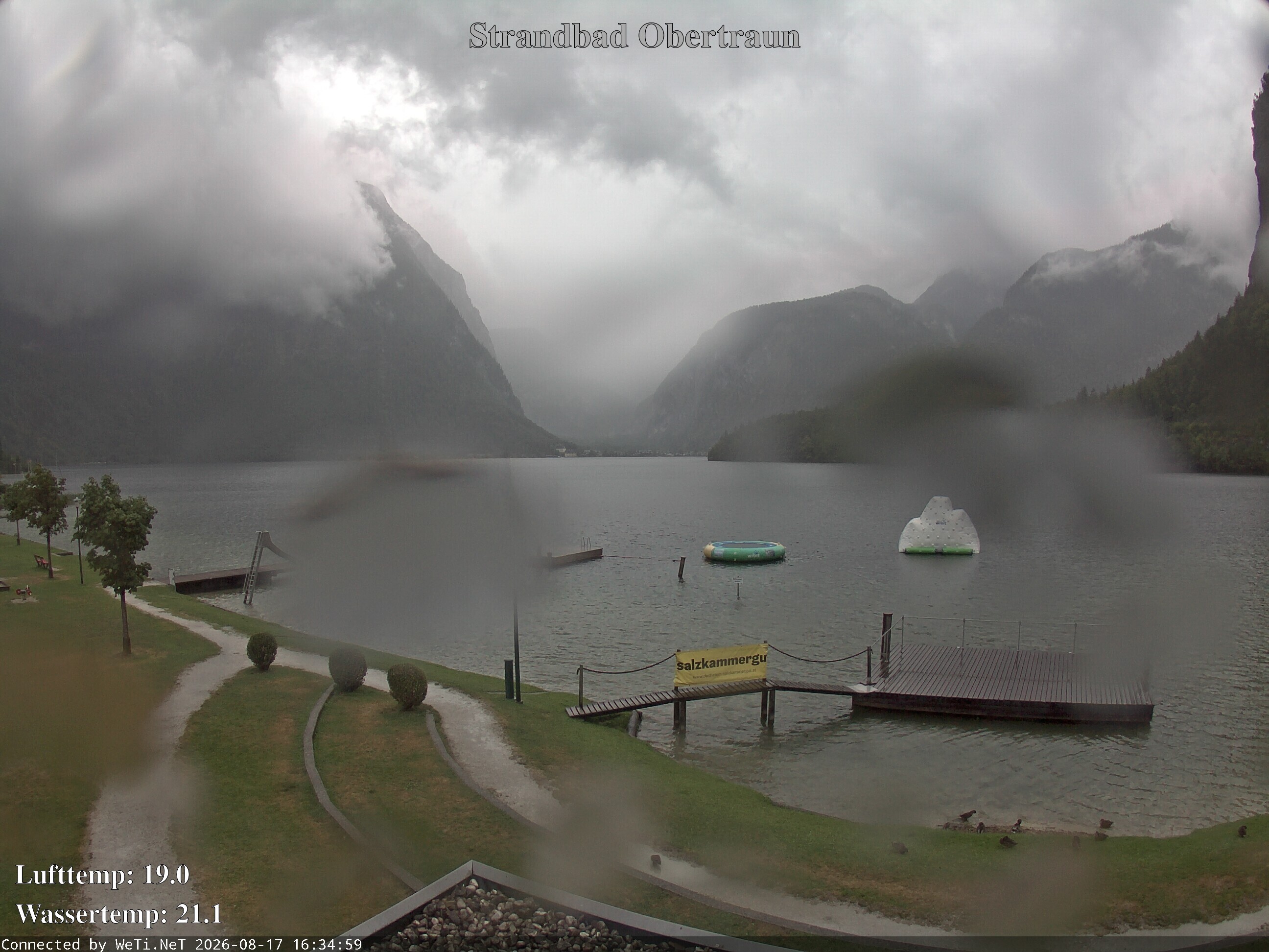 Archiv Foto Webcam Hallstätter See: Strandbad Obertraun