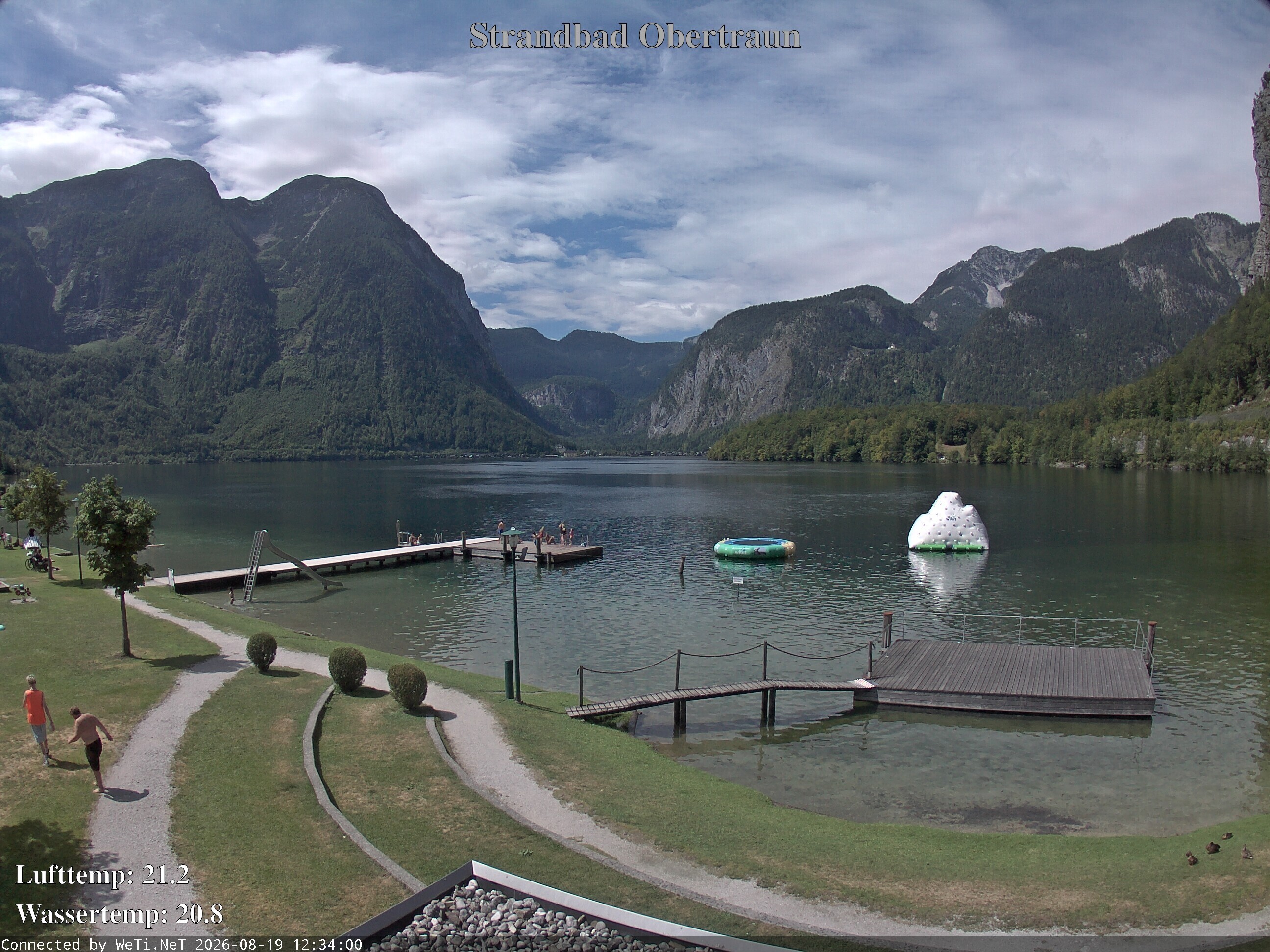 Archiv Foto Webcam Hallstätter See: Strandbad Obertraun
