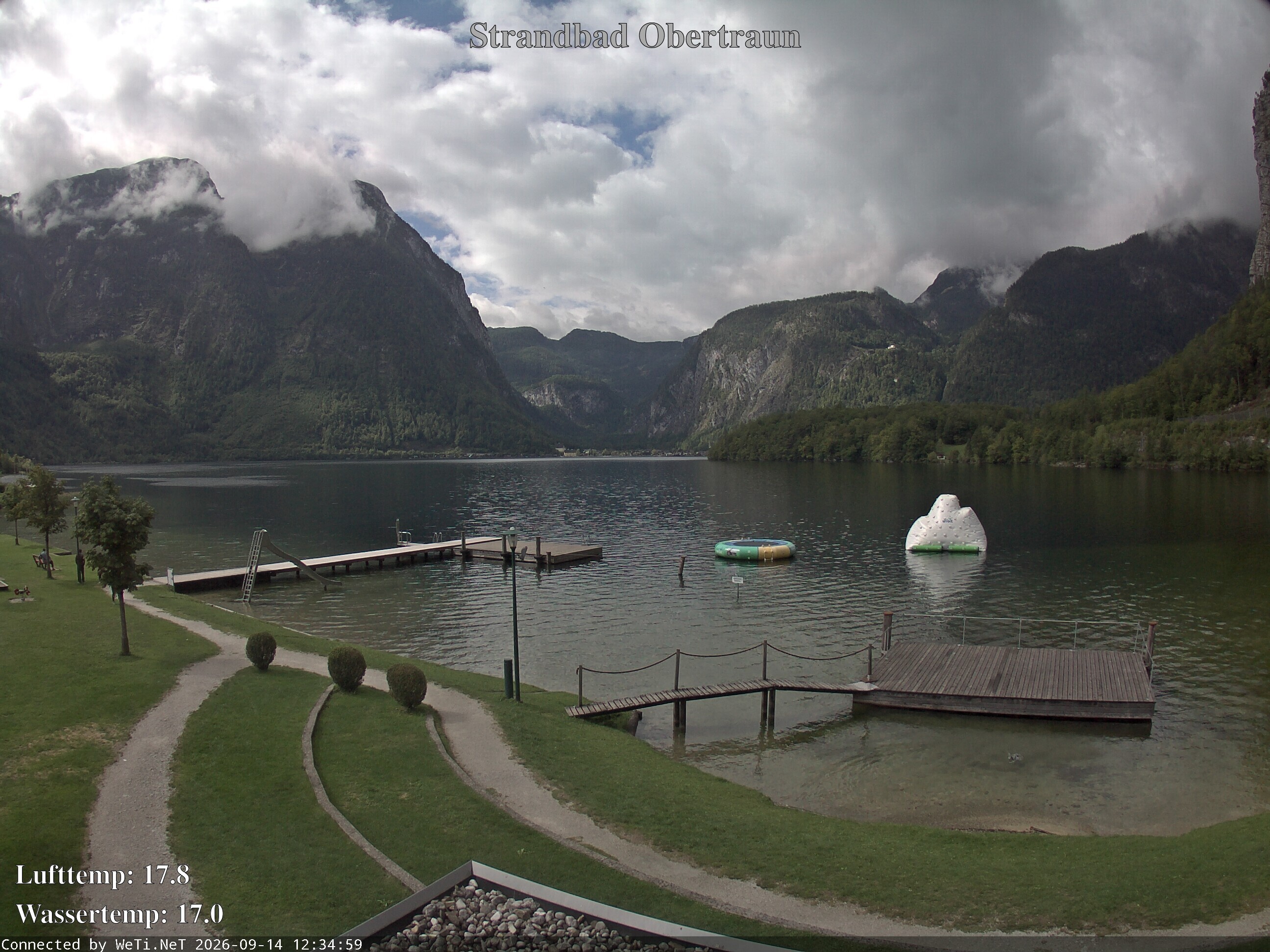 Archiv Foto Webcam Hallstätter See: Strandbad Obertraun