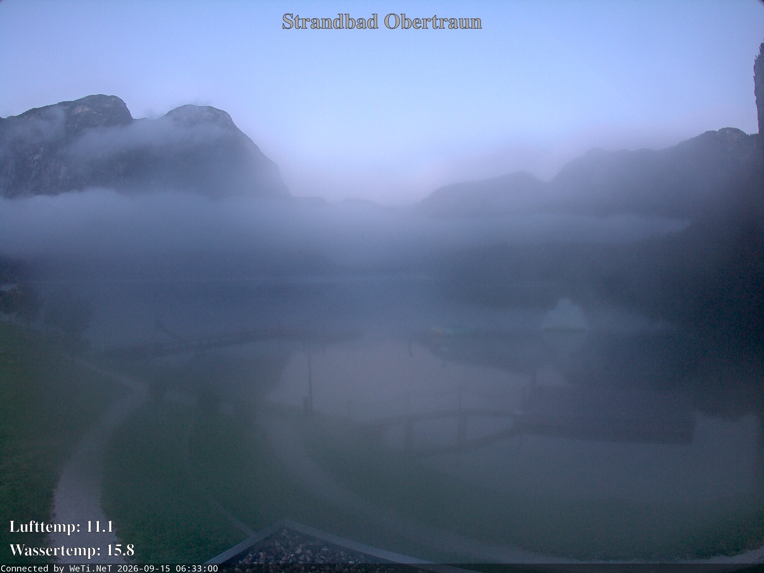 Archiv Foto Webcam Hallstätter See: Strandbad Obertraun
