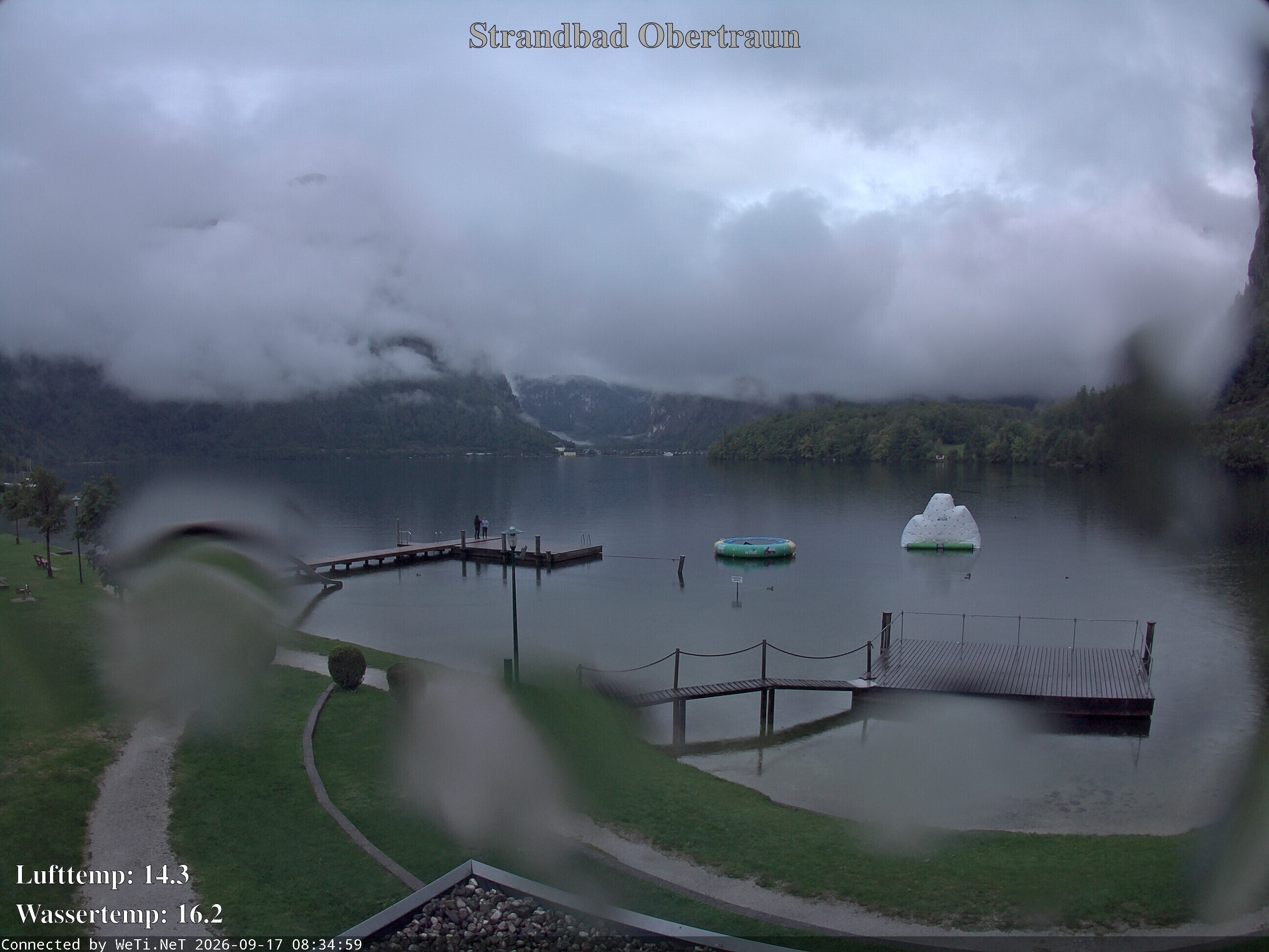 Archiv Foto Webcam Hallstätter See: Strandbad Obertraun