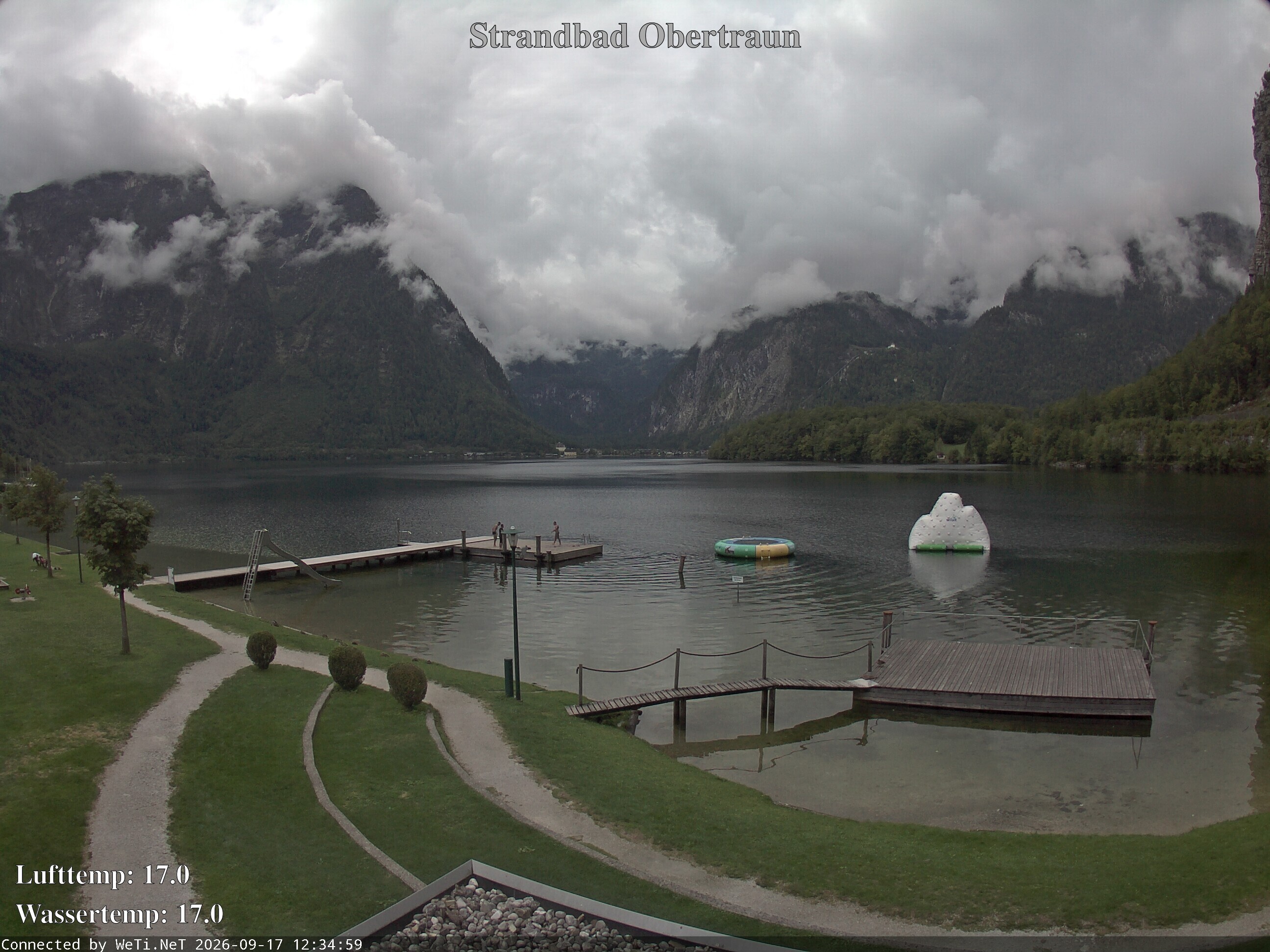 Archiv Foto Webcam Hallstätter See: Strandbad Obertraun