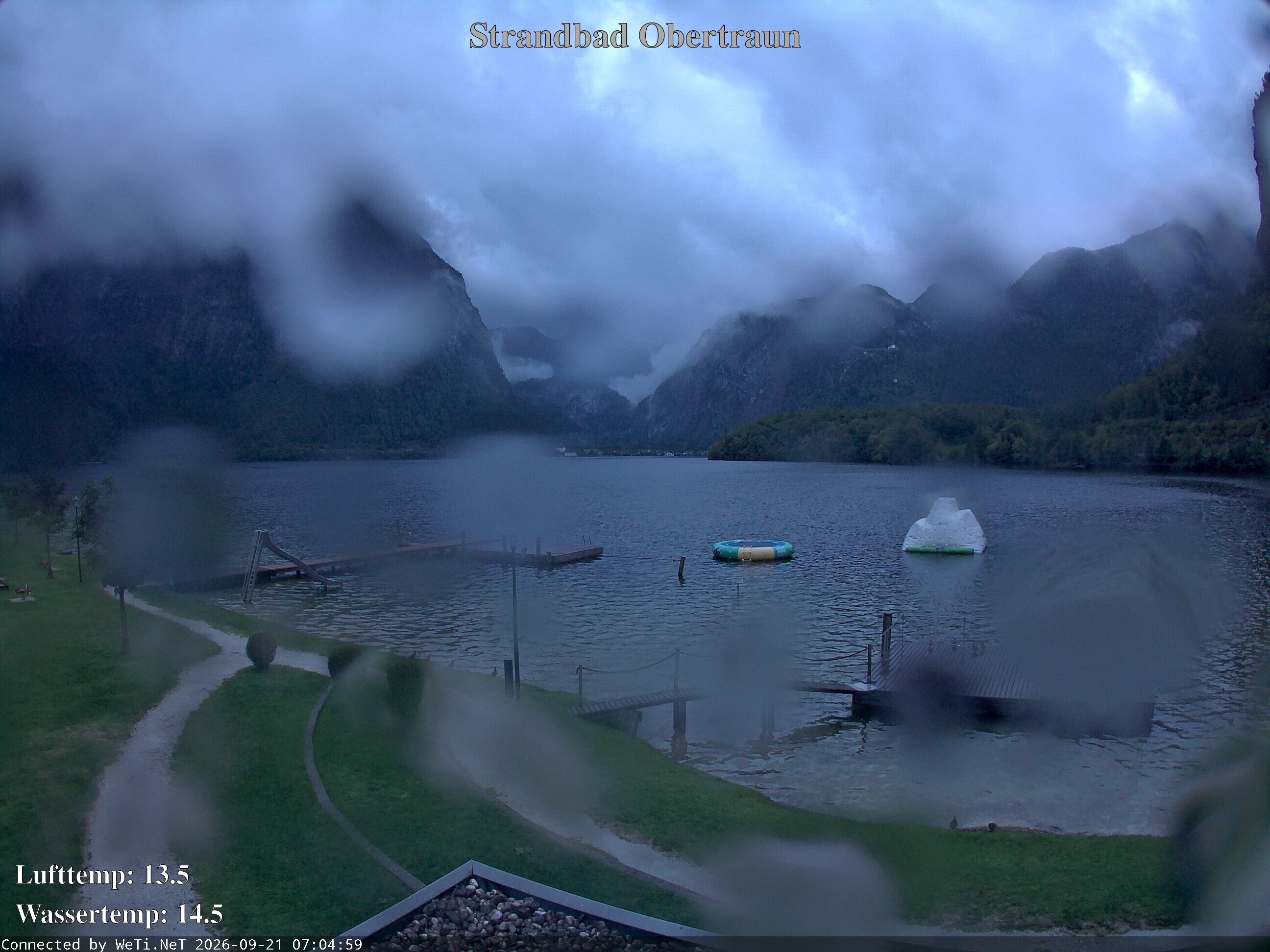 Archiv Foto Webcam Hallstätter See: Strandbad Obertraun