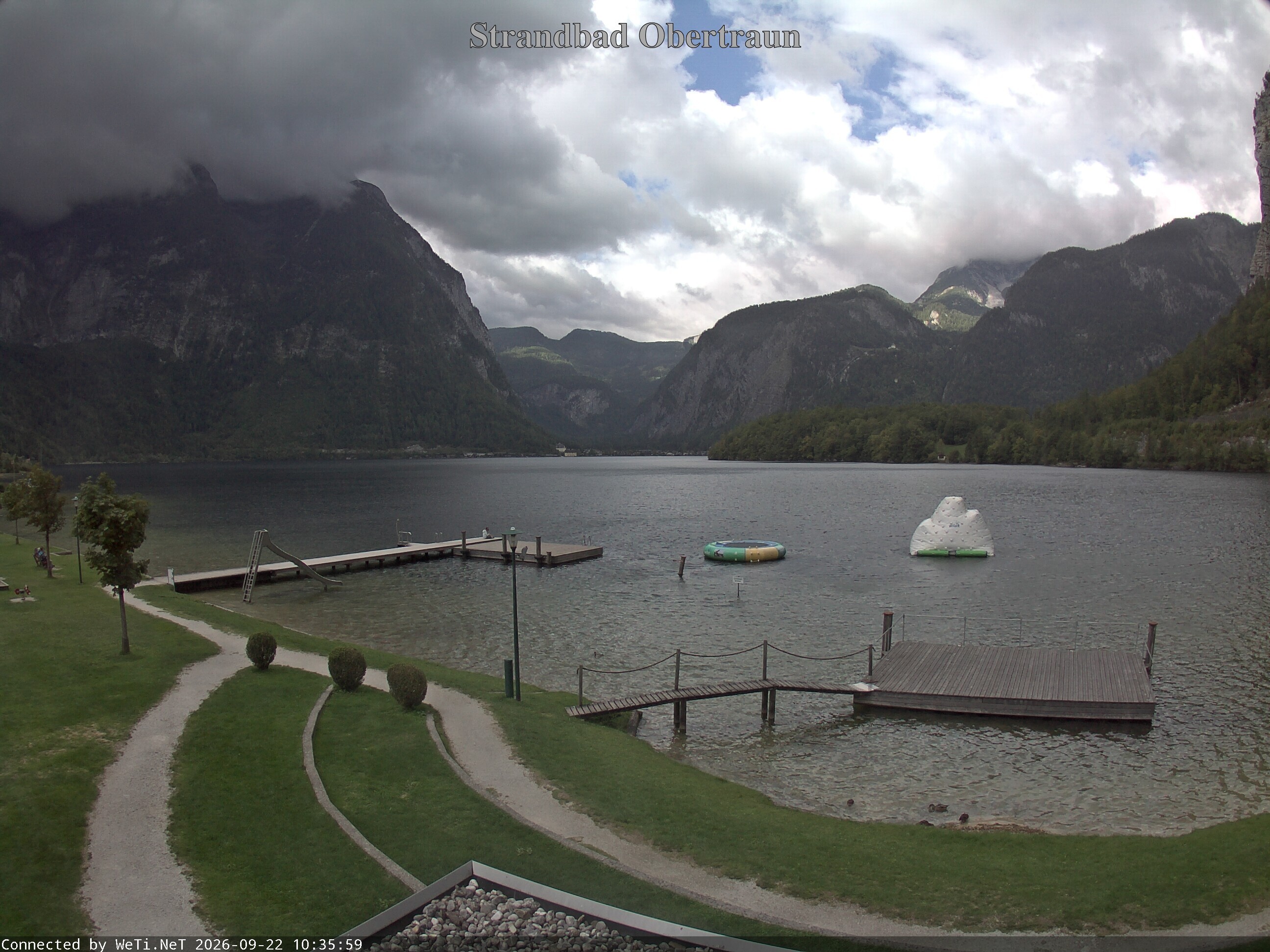Archiv Foto Webcam Hallstätter See: Strandbad Obertraun