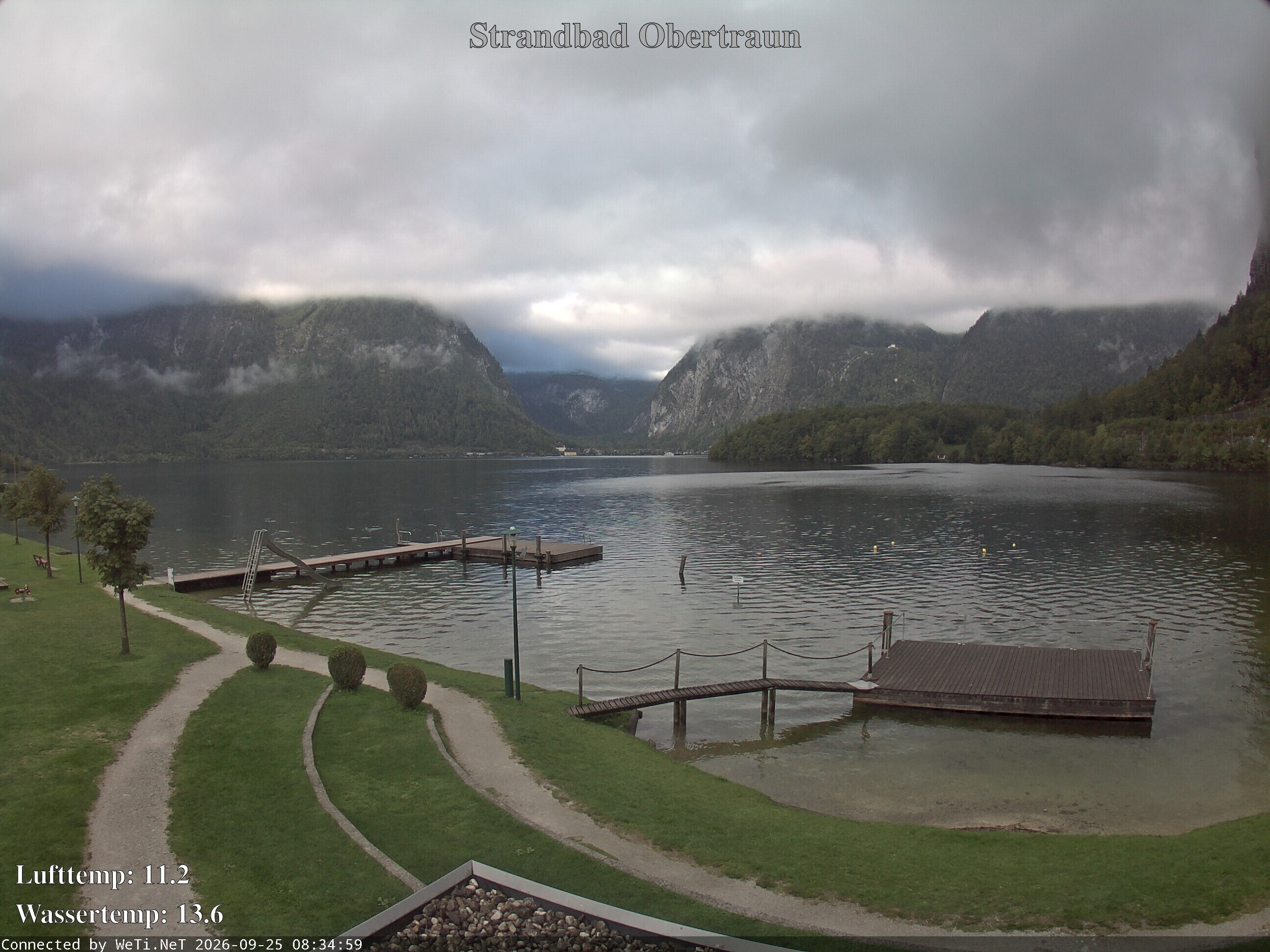 Archiv Foto Webcam Hallstätter See: Strandbad Obertraun