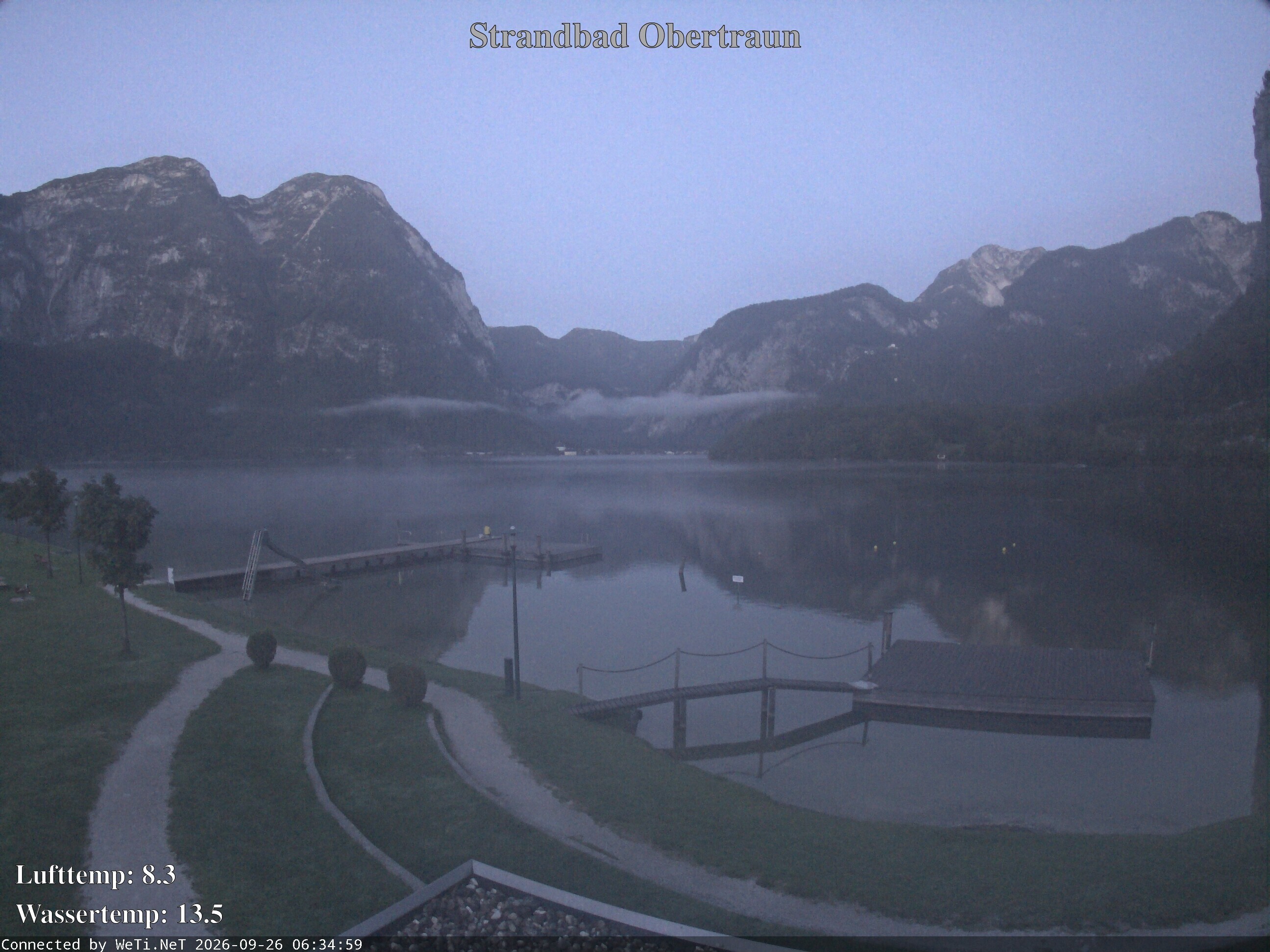 Archiv Foto Webcam Hallstätter See: Strandbad Obertraun