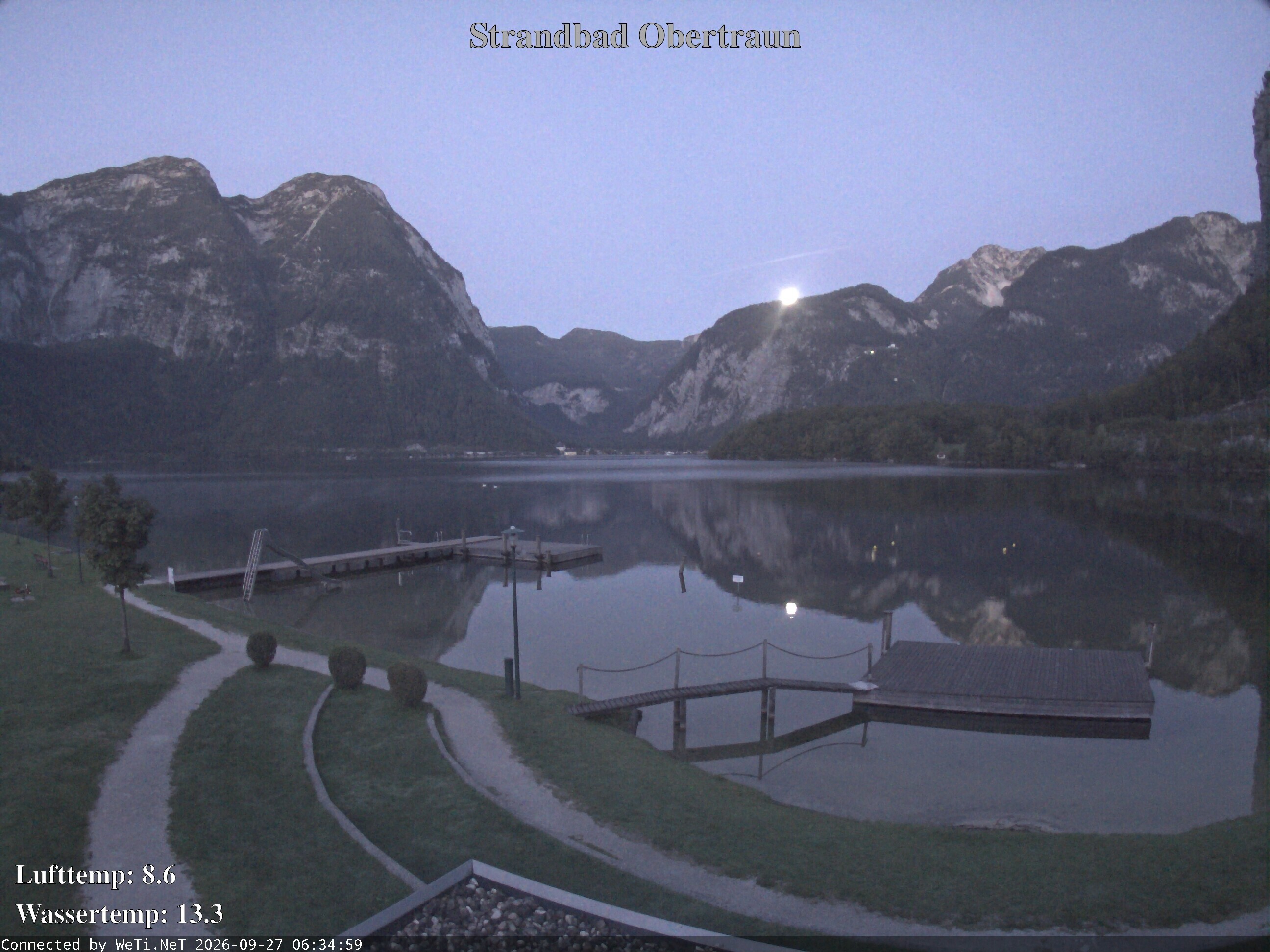 Archiv Foto Webcam Hallstätter See: Strandbad Obertraun