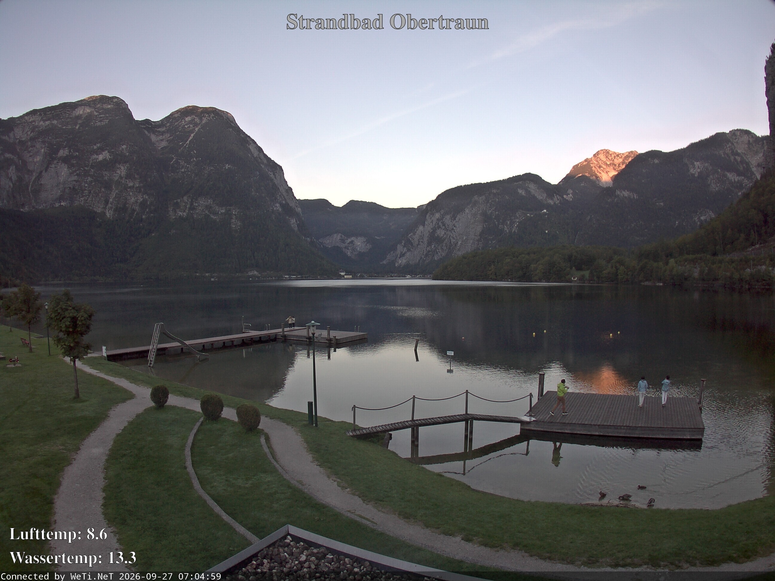 Archiv Foto Webcam Hallstätter See: Strandbad Obertraun
