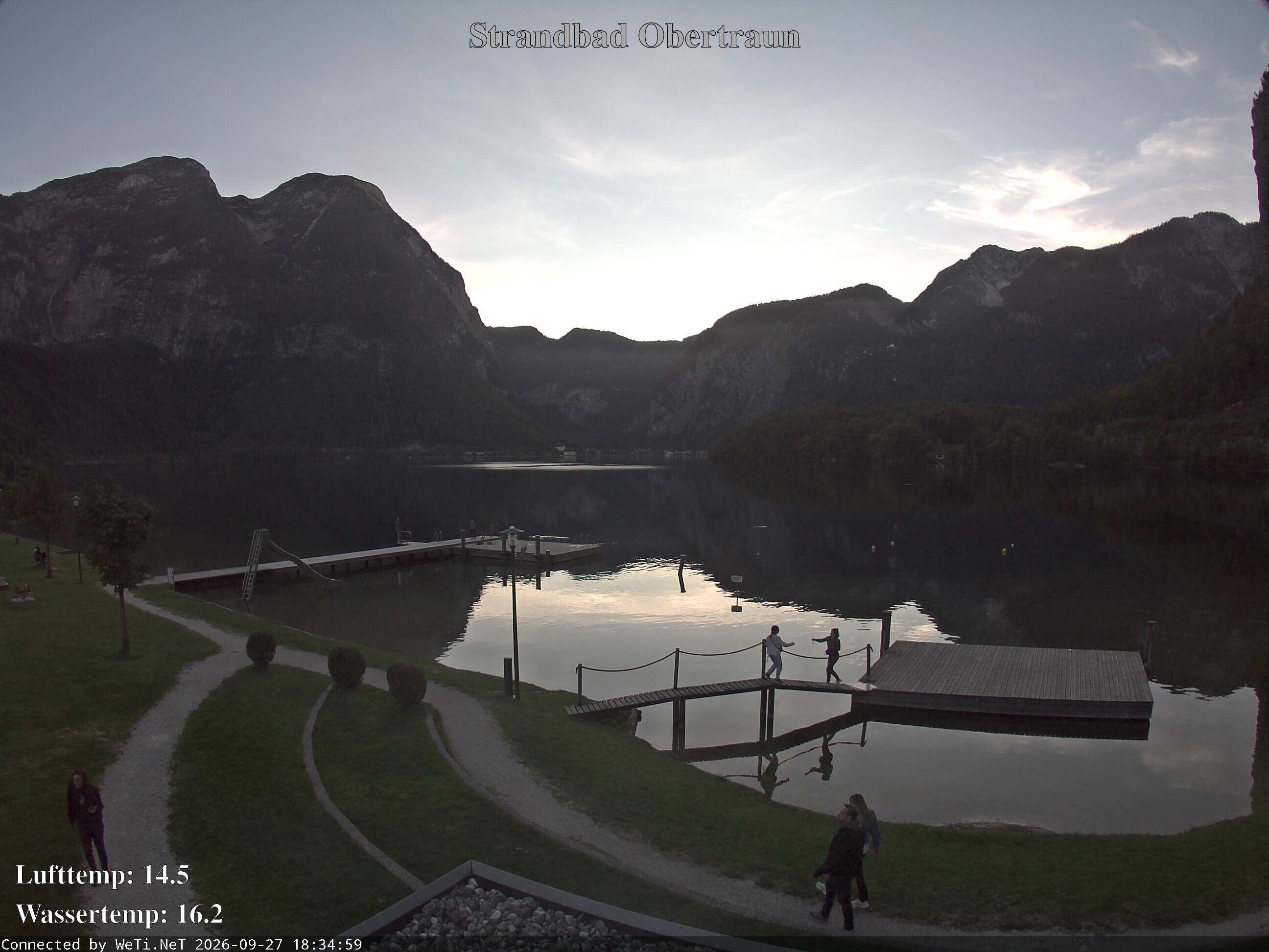 Archiv Foto Webcam Hallstätter See: Strandbad Obertraun