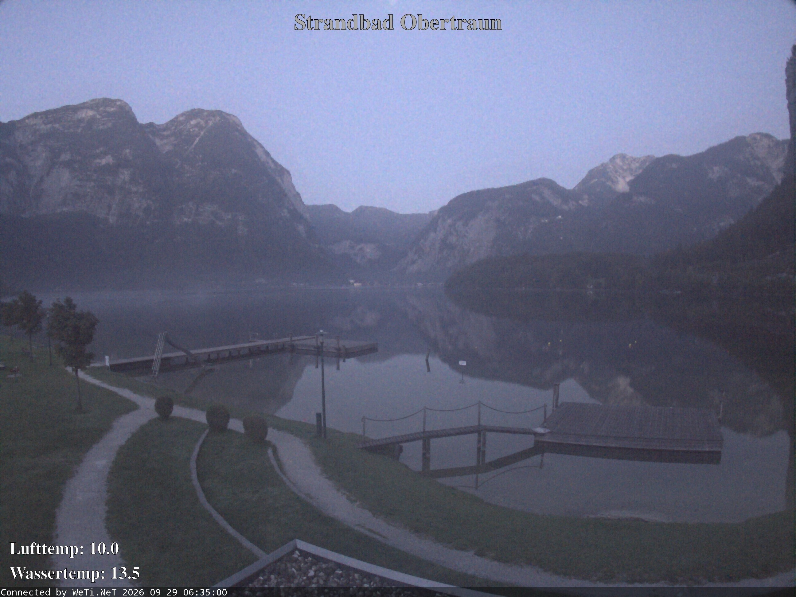 Archiv Foto Webcam Hallstätter See: Strandbad Obertraun