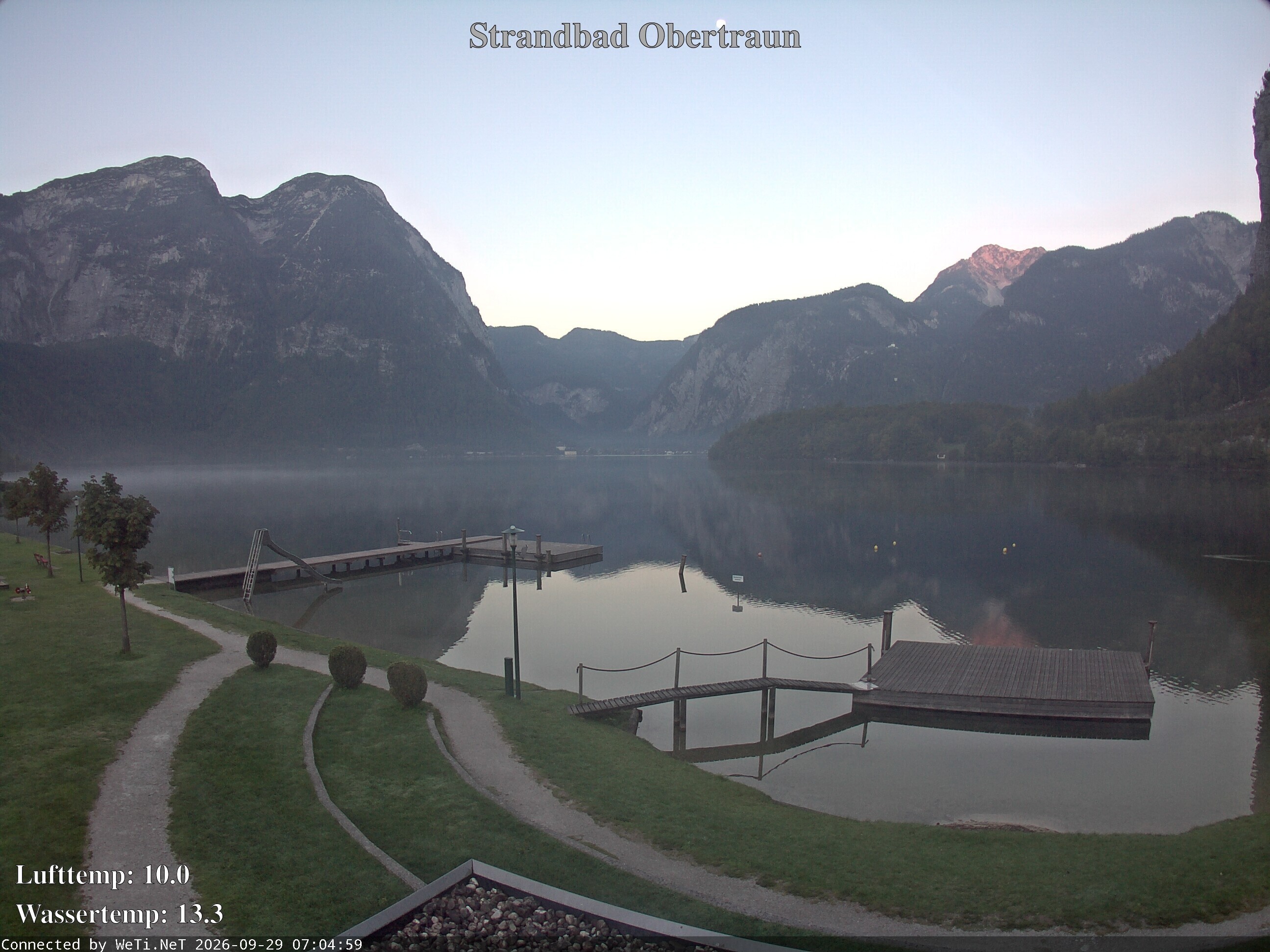 Archiv Foto Webcam Hallstätter See: Strandbad Obertraun