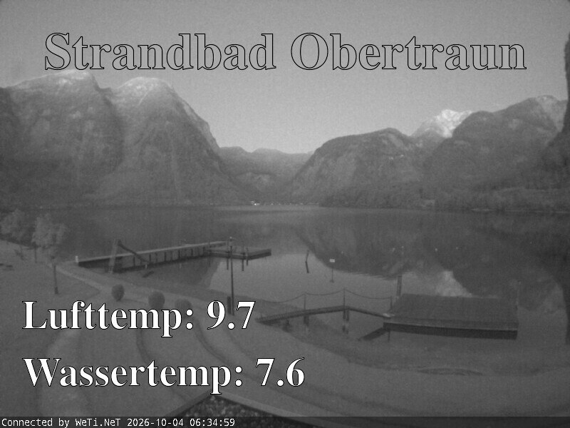Archiv Foto Webcam Hallstätter See: Strandbad Obertraun