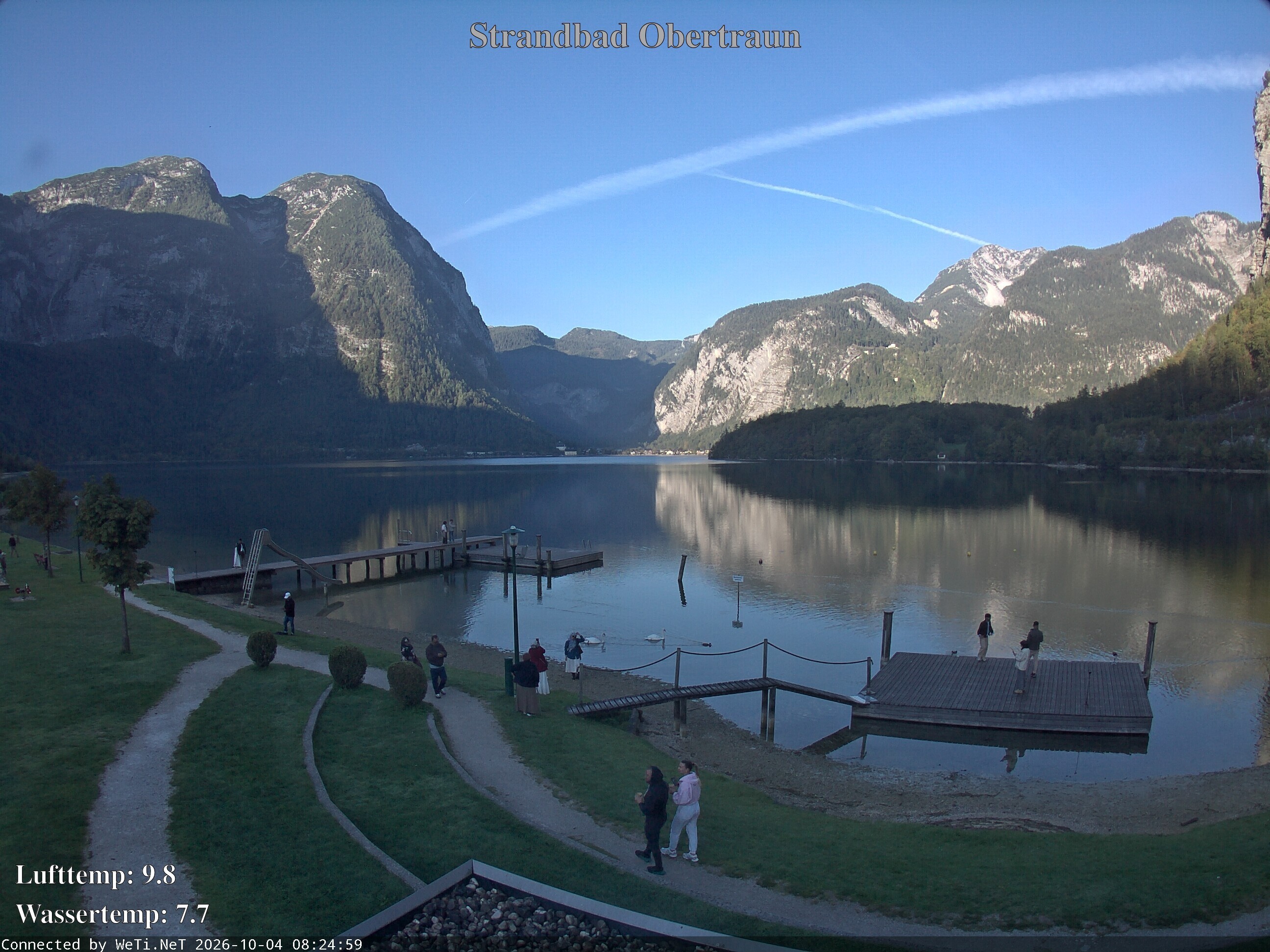 Archiv Foto Webcam Hallstätter See: Strandbad Obertraun