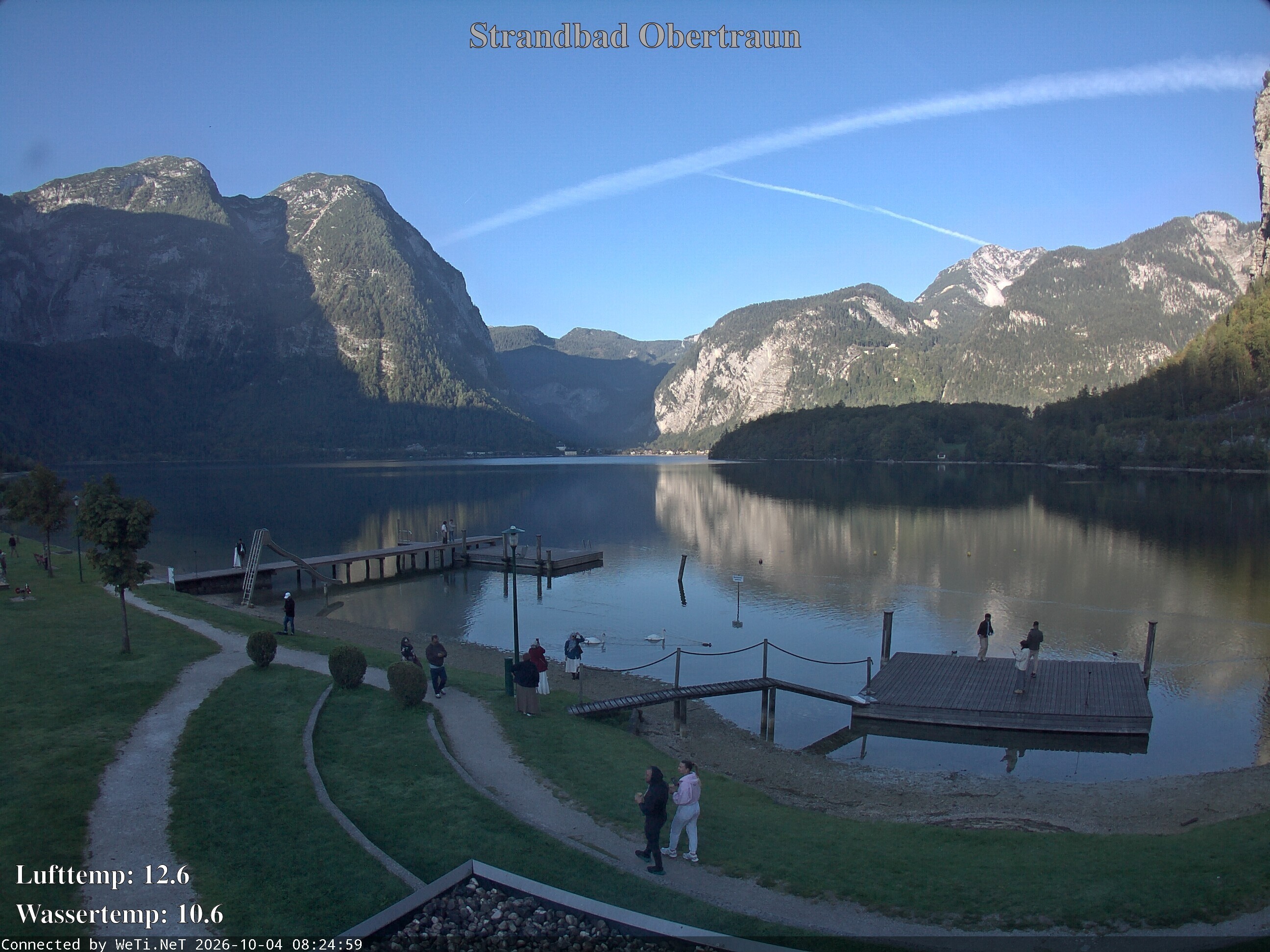 Archiv Foto Webcam Hallstätter See: Strandbad Obertraun