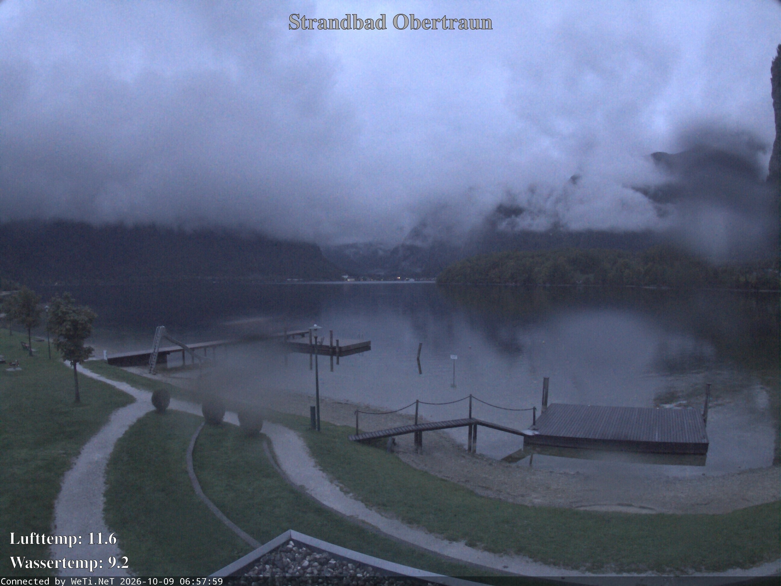 Archiv Foto Webcam Hallstätter See: Strandbad Obertraun