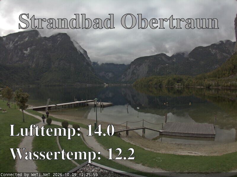 Archiv Foto Webcam Hallstätter See: Strandbad Obertraun