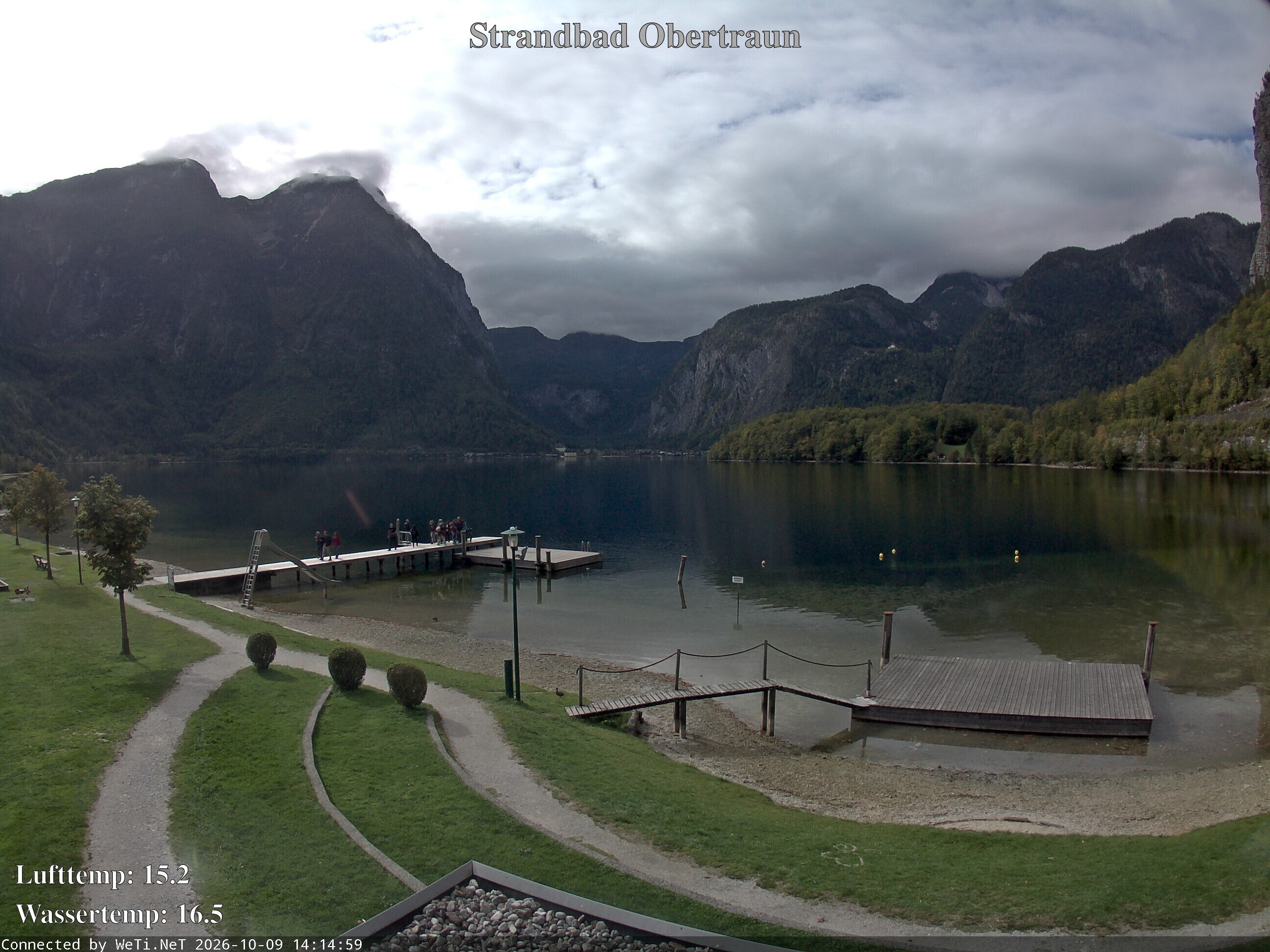 Archiv Foto Webcam Hallstätter See: Strandbad Obertraun