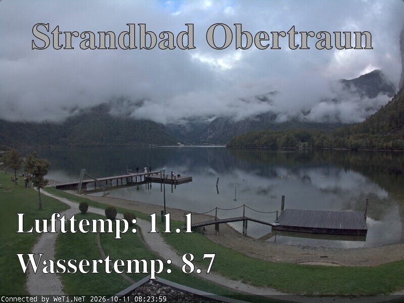 Archiv Foto Webcam Hallstätter See: Strandbad Obertraun