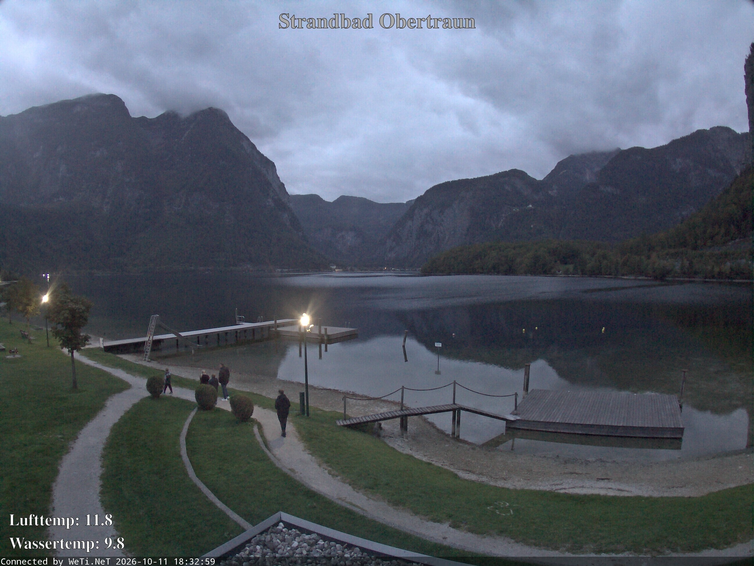 Archiv Foto Webcam Hallstätter See: Strandbad Obertraun