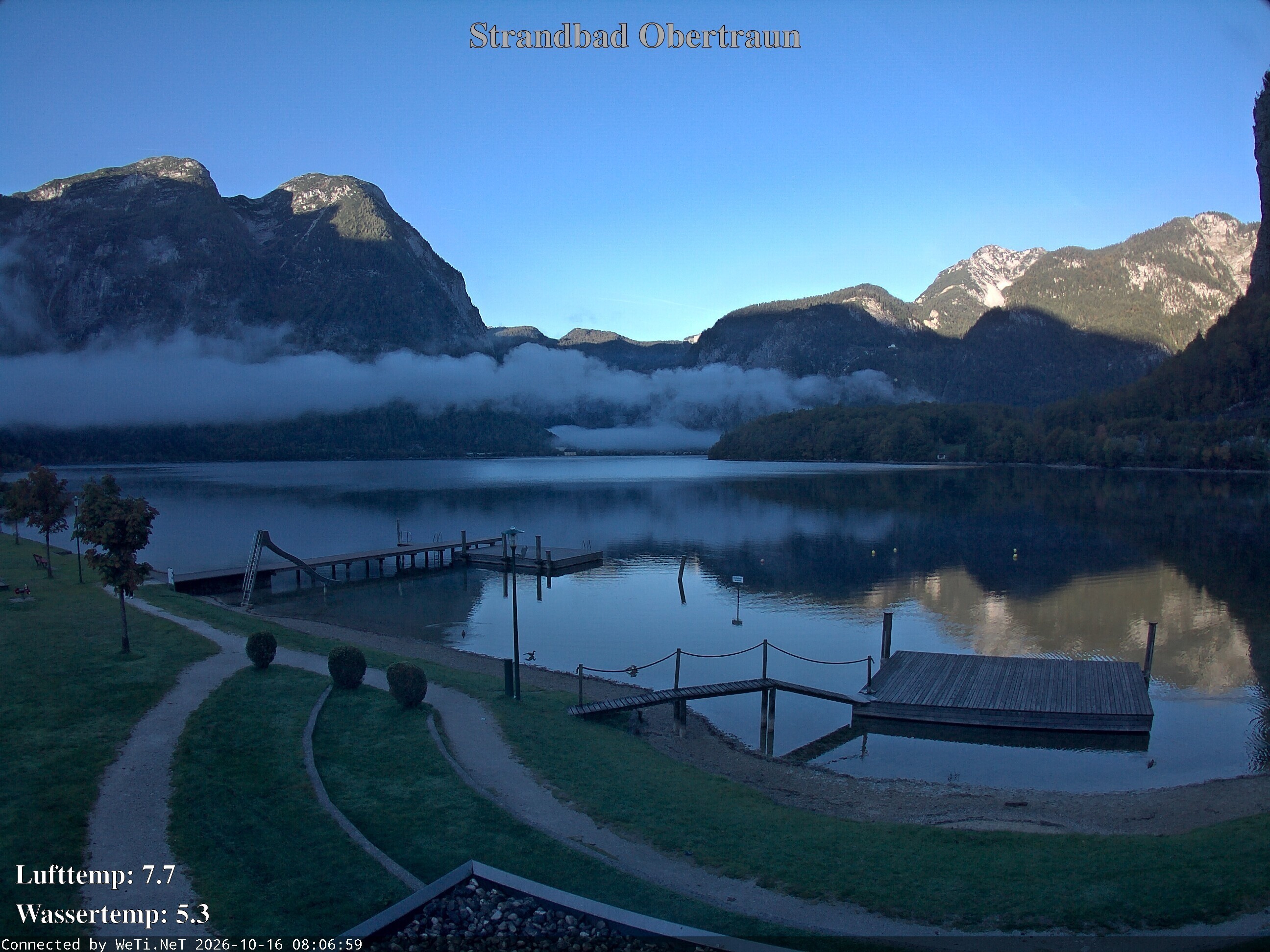 Archiv Foto Webcam Hallstätter See: Strandbad Obertraun
