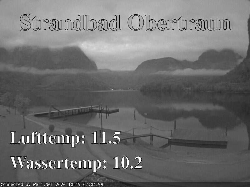 Archiv Foto Webcam Hallstätter See: Strandbad Obertraun