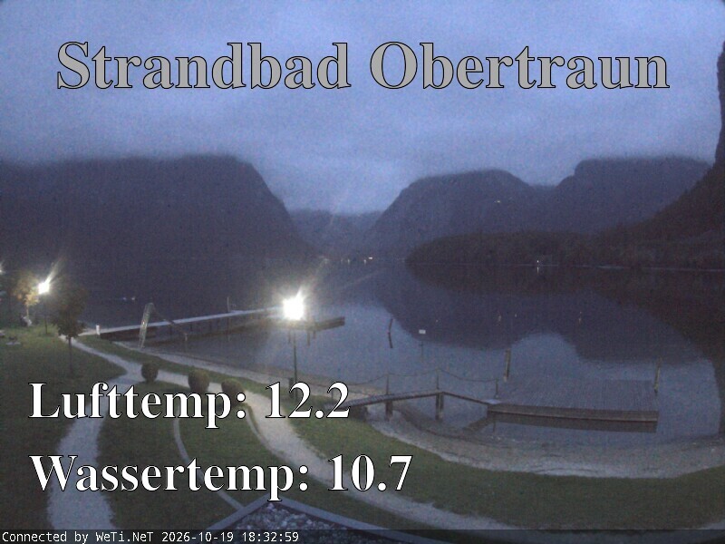 Archiv Foto Webcam Hallstätter See: Strandbad Obertraun