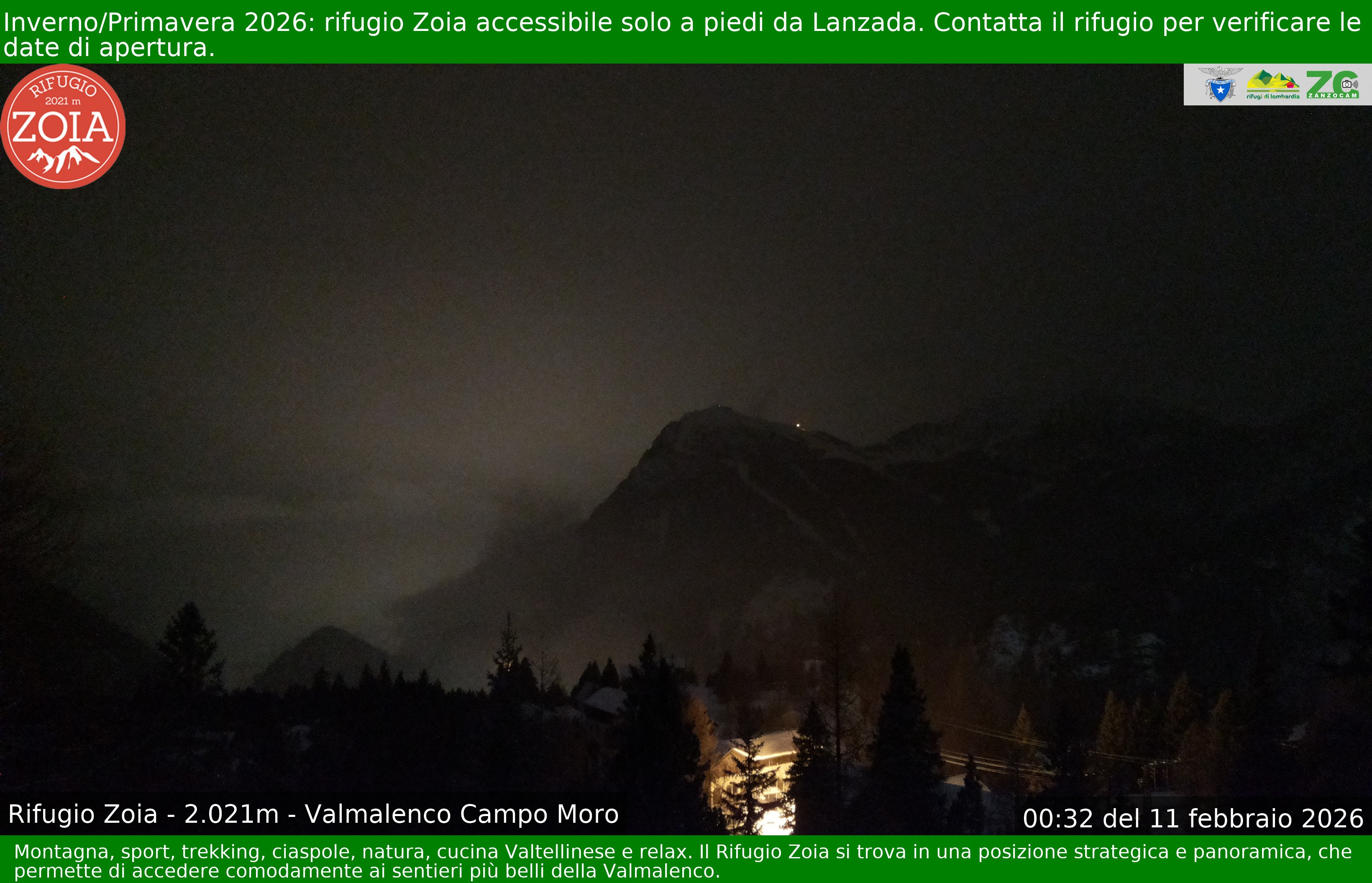 Archiv Foto Webcam Berghütte Zoia bei Chiesa in Valmalenco