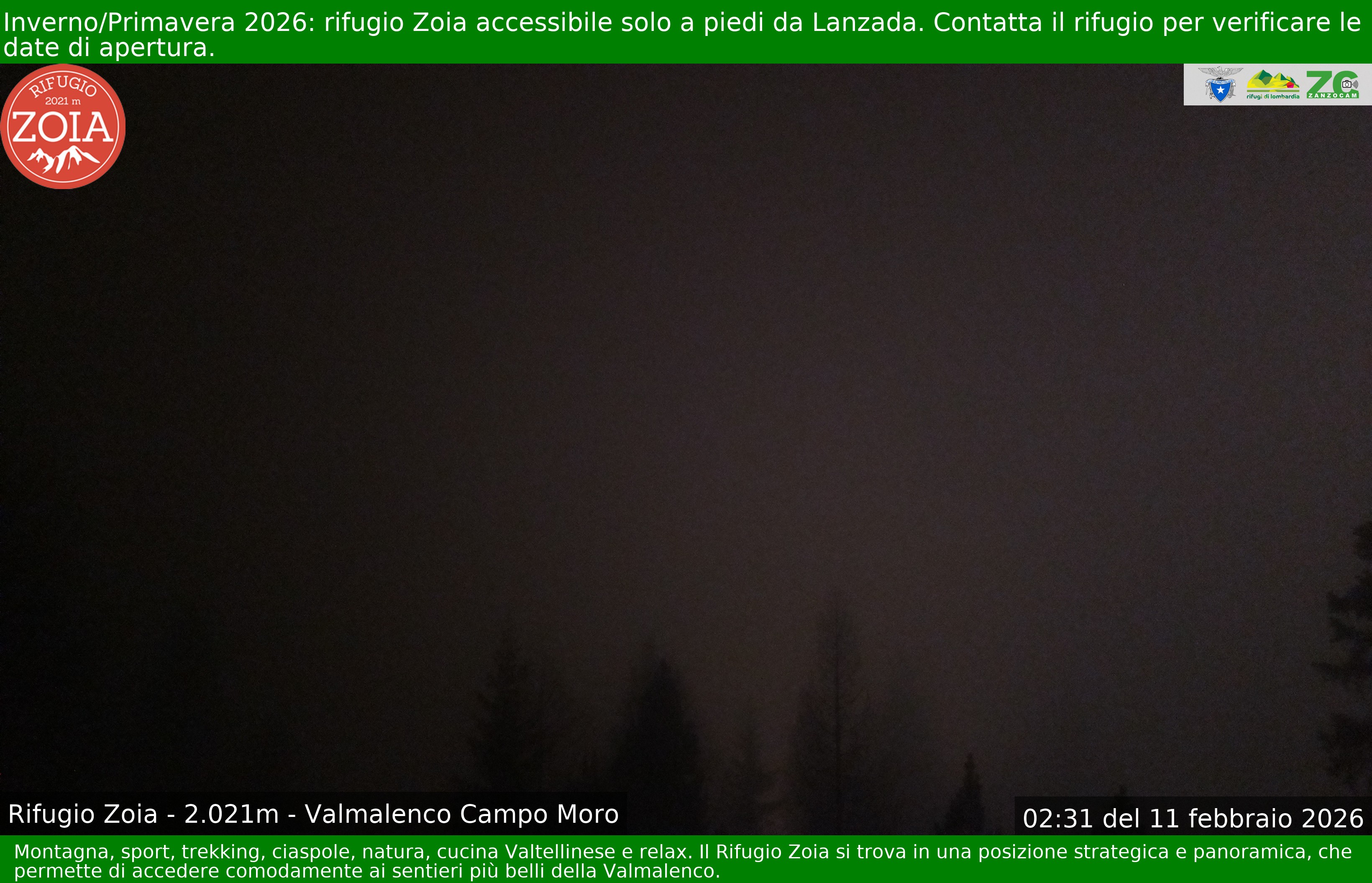 Archiv Foto Webcam Berghütte Zoia bei Chiesa in Valmalenco