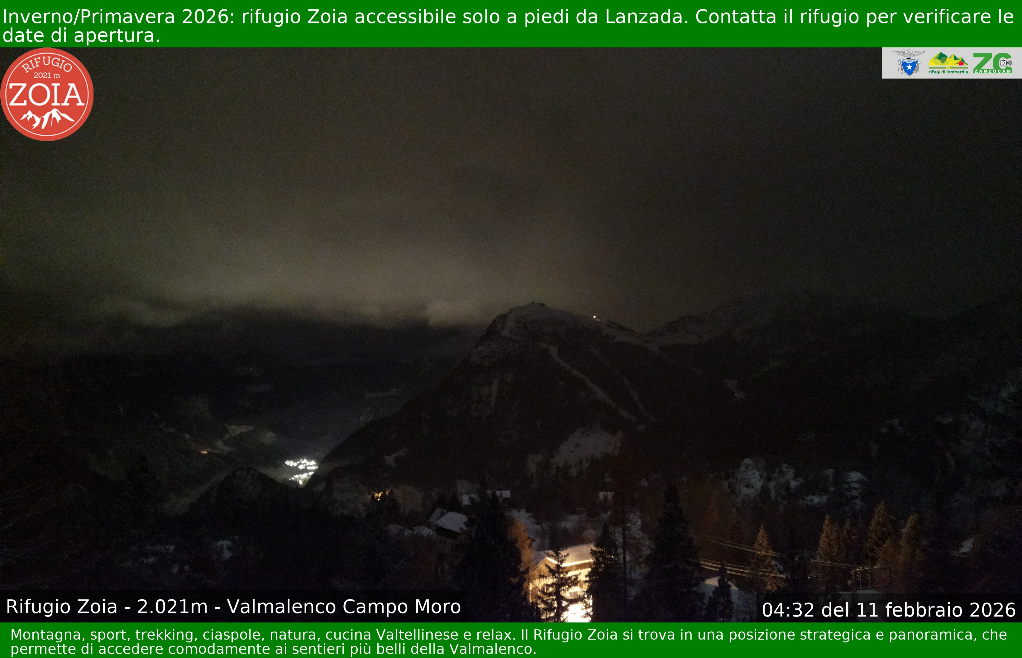 Archiv Foto Webcam Berghütte Zoia bei Chiesa in Valmalenco