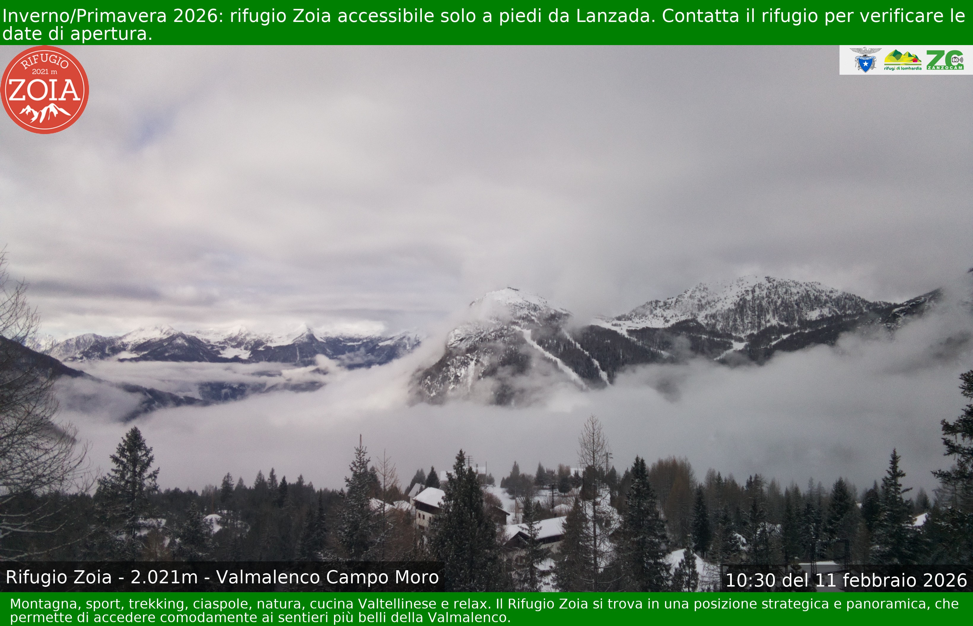 Archiv Foto Webcam Berghütte Zoia bei Chiesa in Valmalenco
