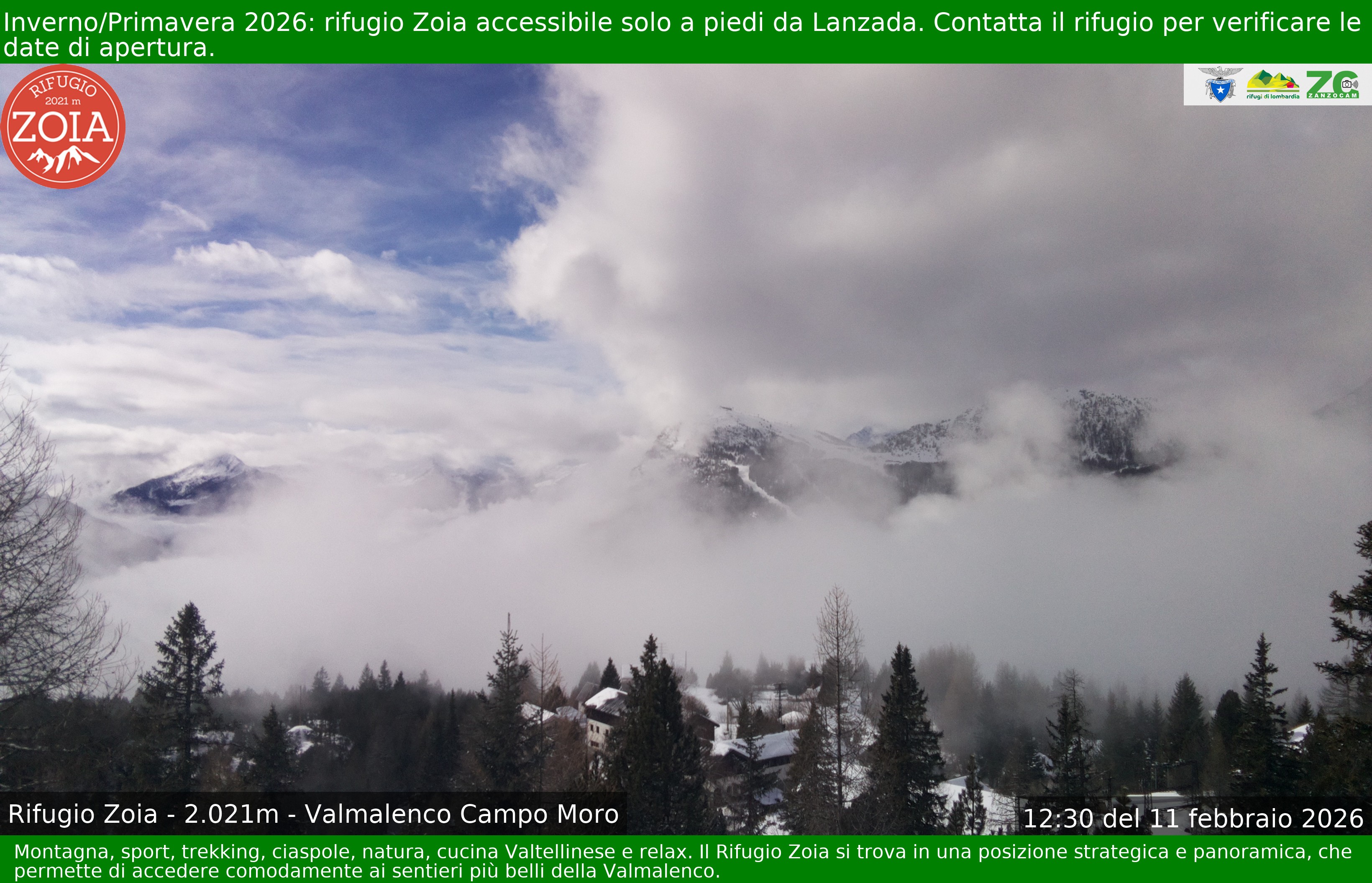 Archiv Foto Webcam Berghütte Zoia bei Chiesa in Valmalenco