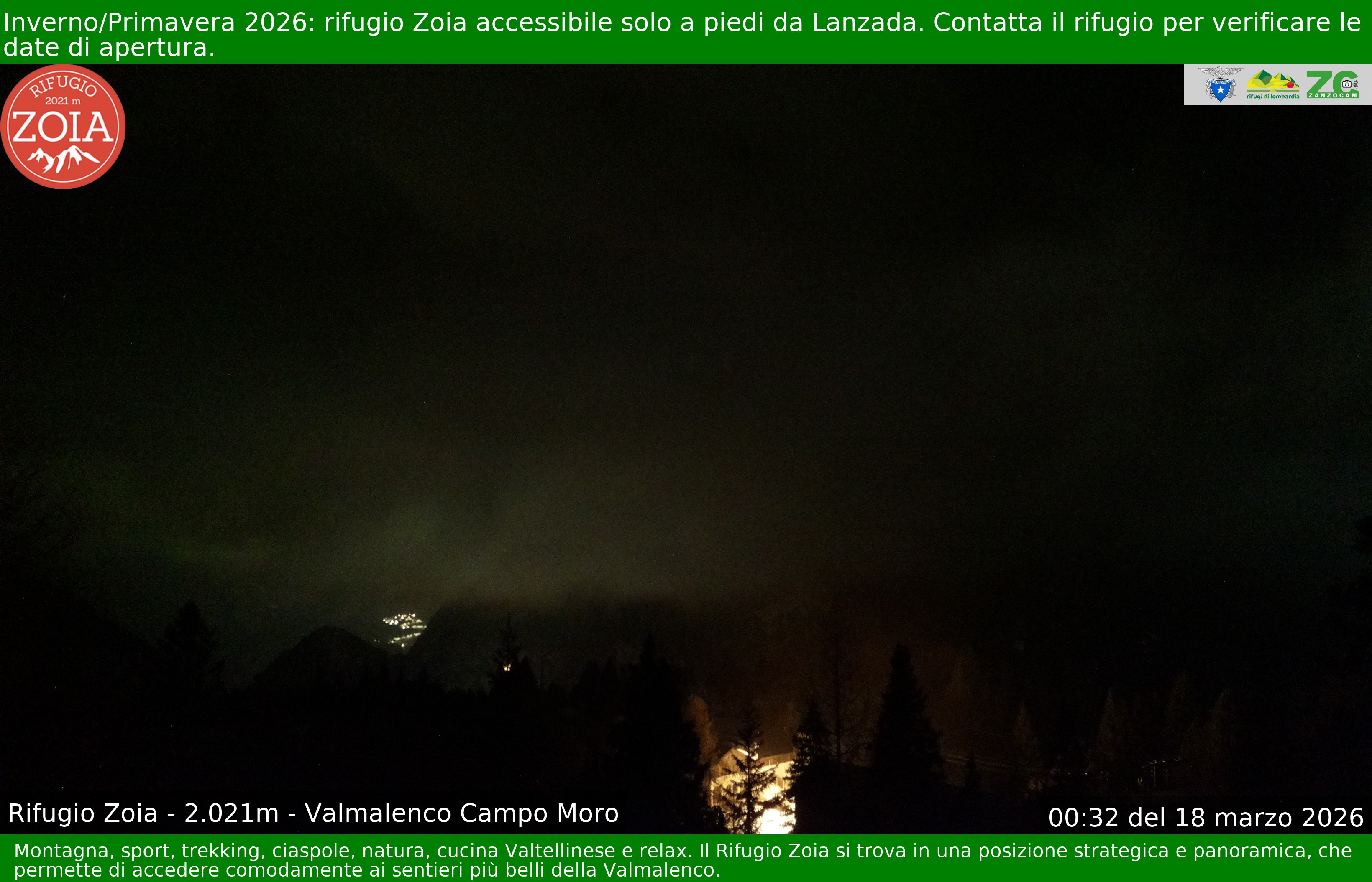 Archiv Foto Webcam Berghütte Zoia bei Chiesa in Valmalenco