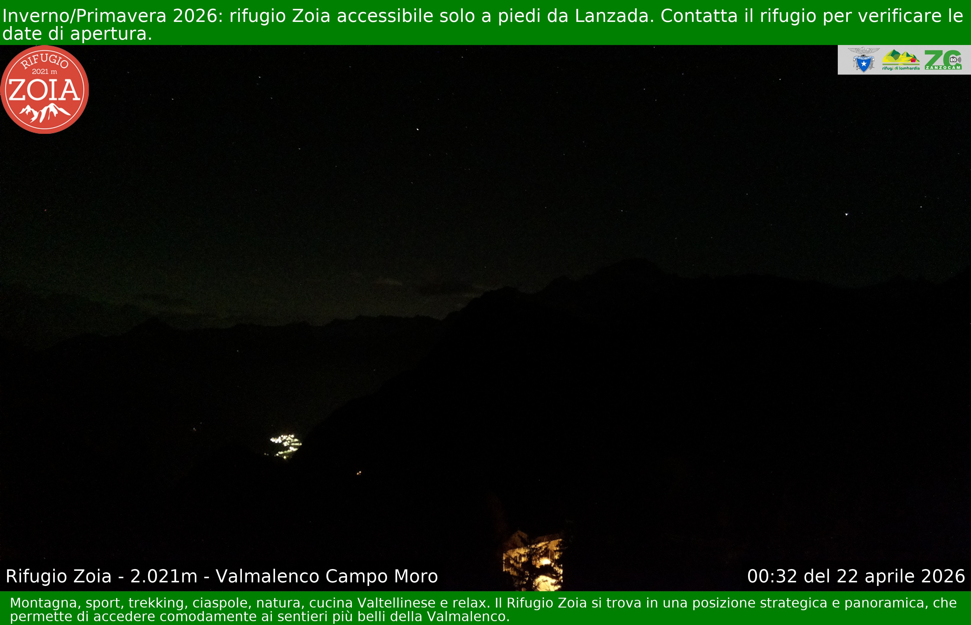 Archiv Foto Webcam Berghütte Zoia bei Chiesa in Valmalenco