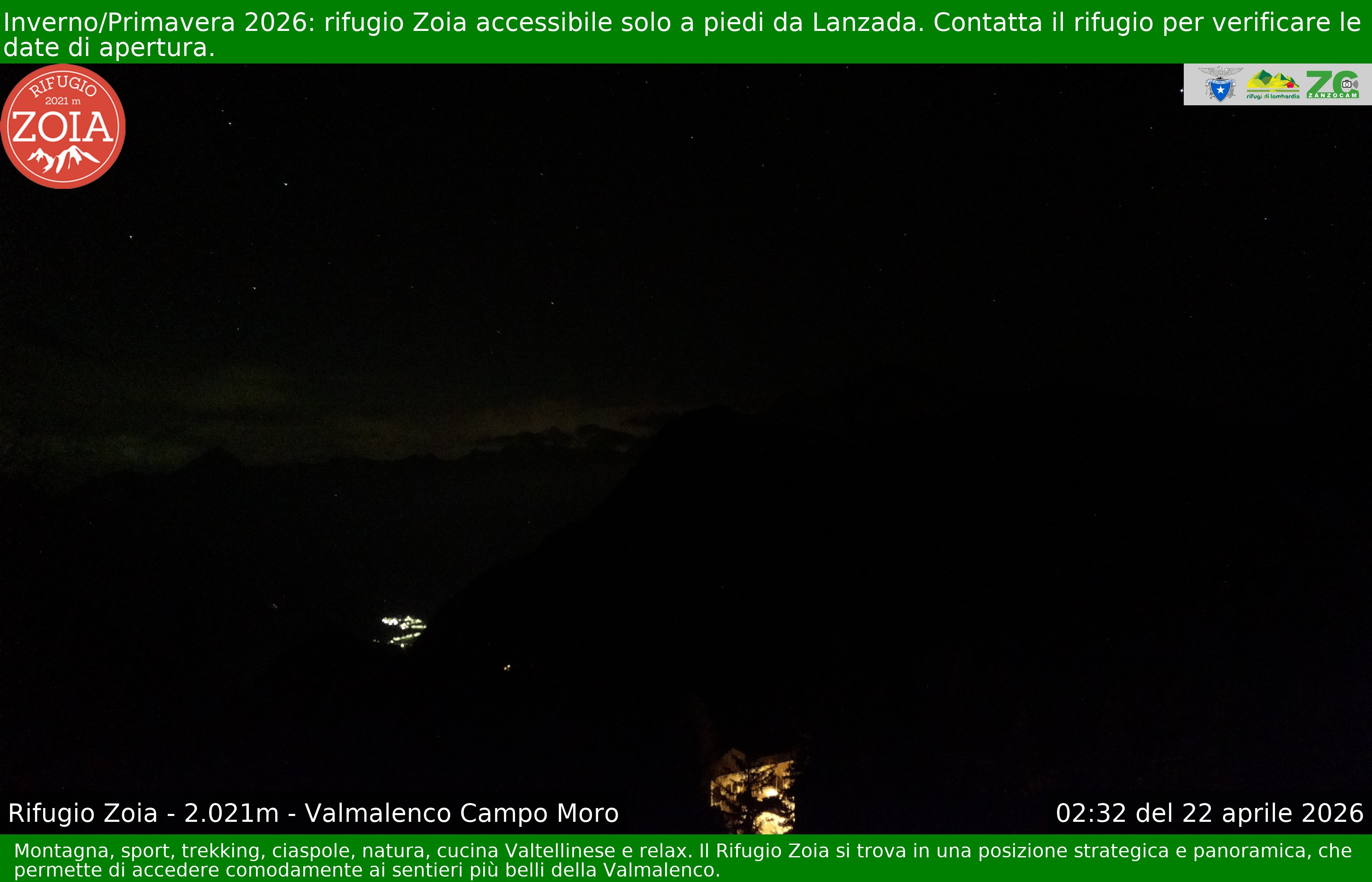 Archiv Foto Webcam Berghütte Zoia bei Chiesa in Valmalenco