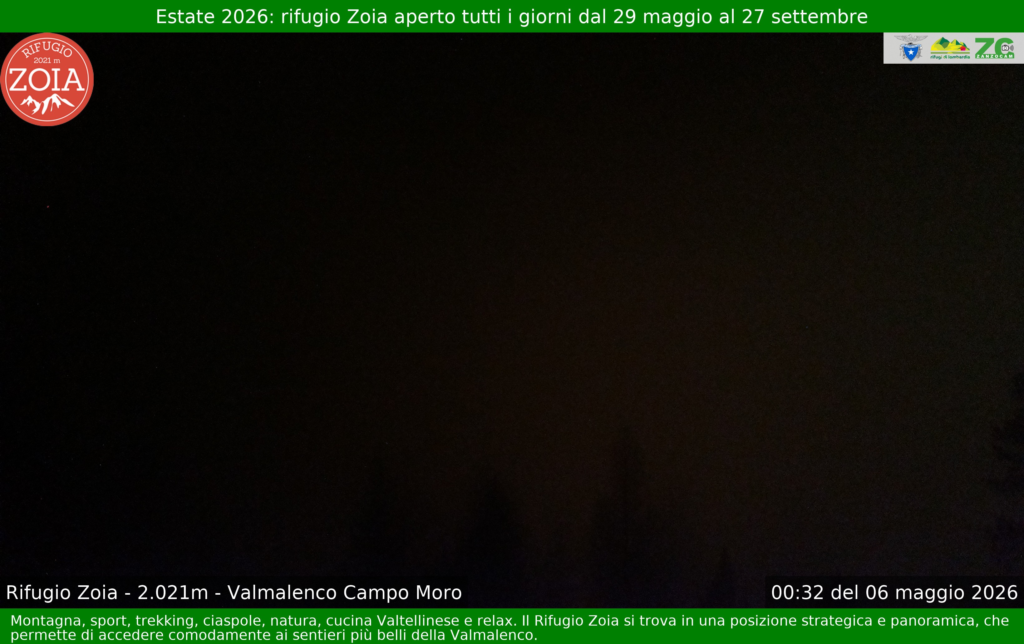 Archiv Foto Webcam Berghütte Zoia bei Chiesa in Valmalenco