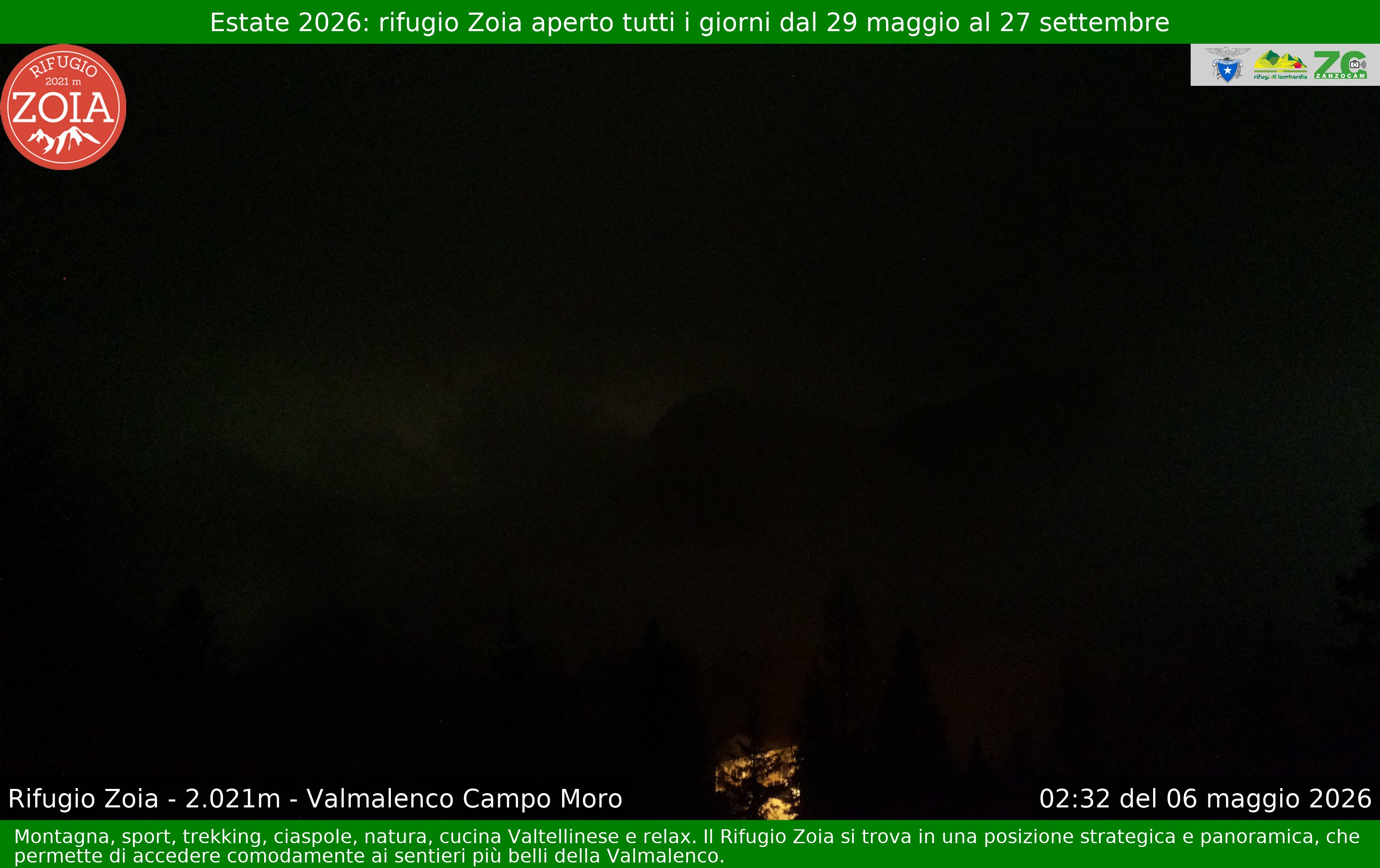 Archiv Foto Webcam Berghütte Zoia bei Chiesa in Valmalenco