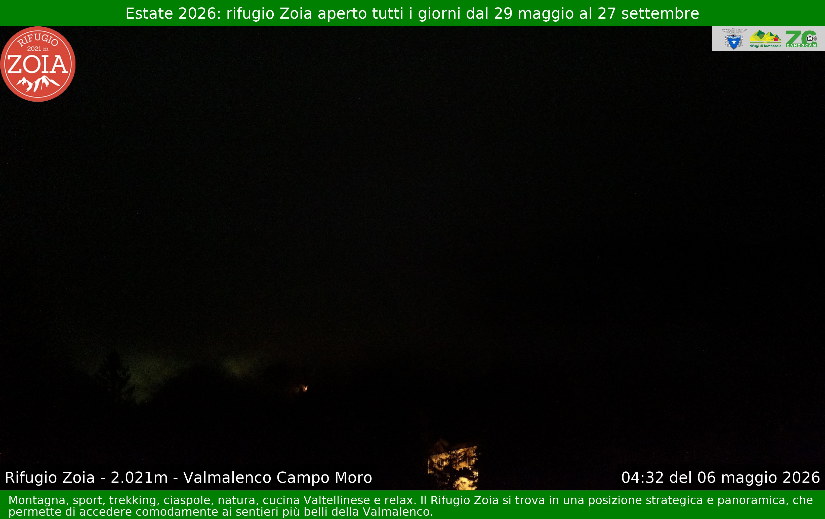 Archiv Foto Webcam Berghütte Zoia bei Chiesa in Valmalenco