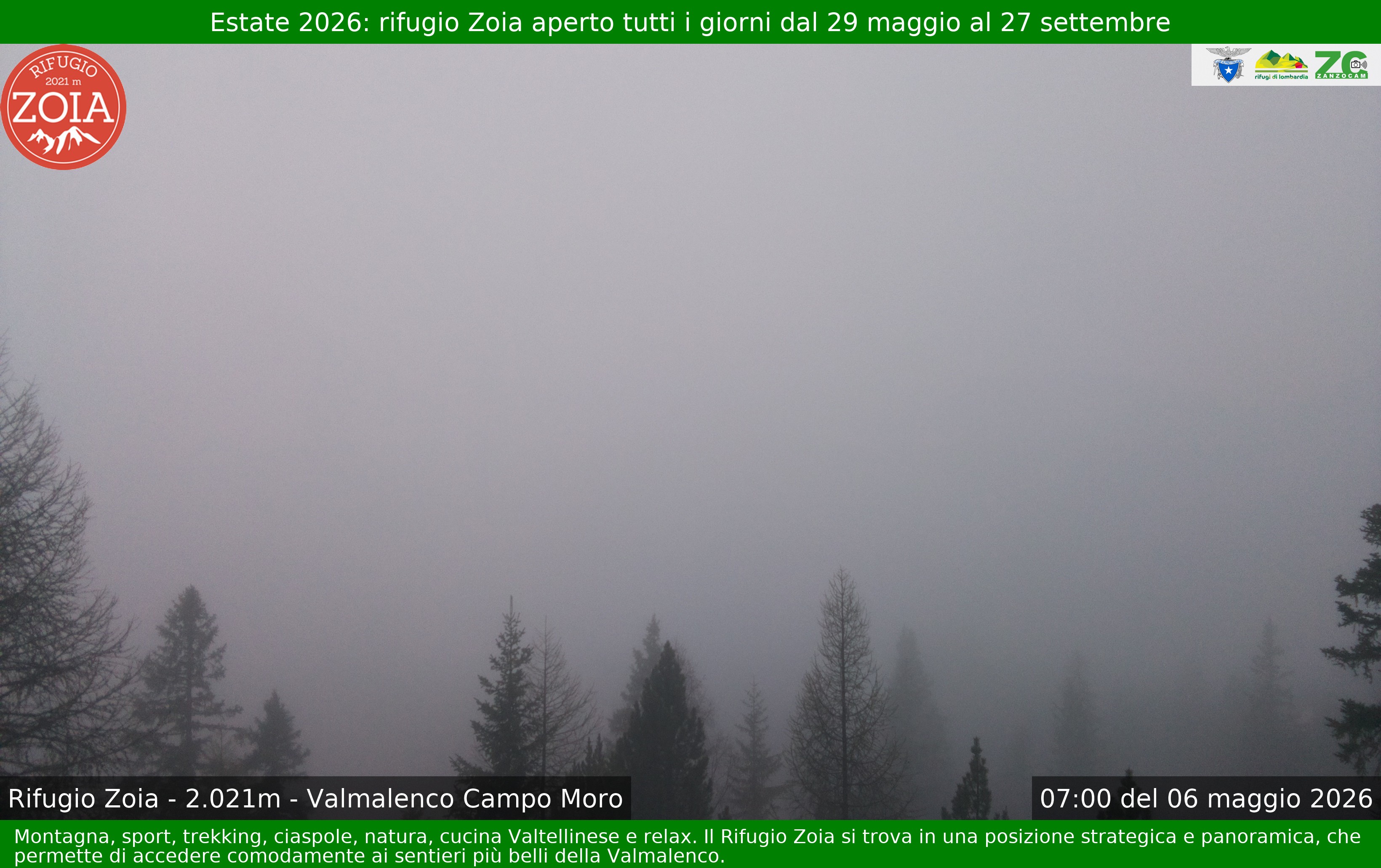 Archiv Foto Webcam Berghütte Zoia bei Chiesa in Valmalenco