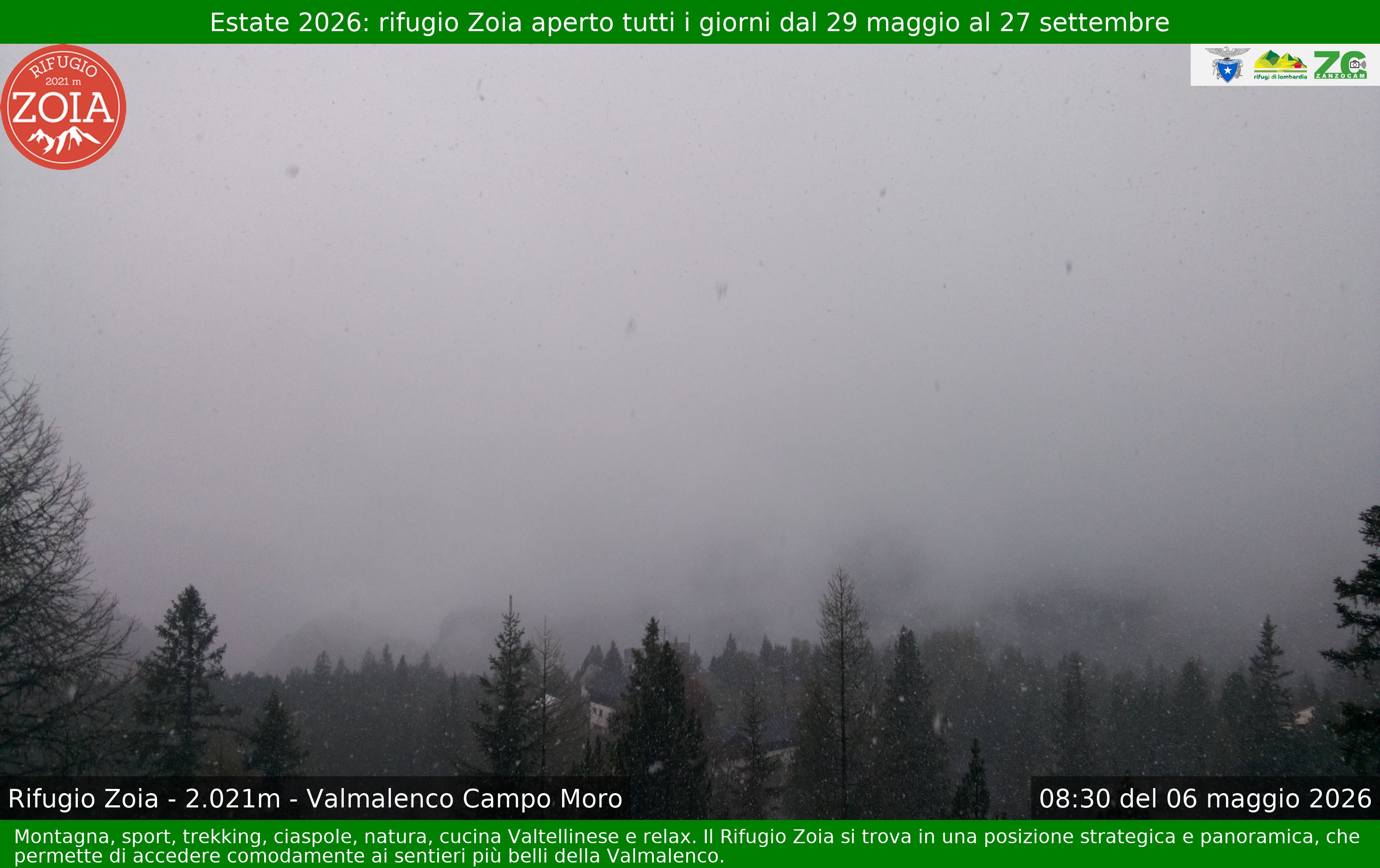 Archiv Foto Webcam Berghütte Zoia bei Chiesa in Valmalenco