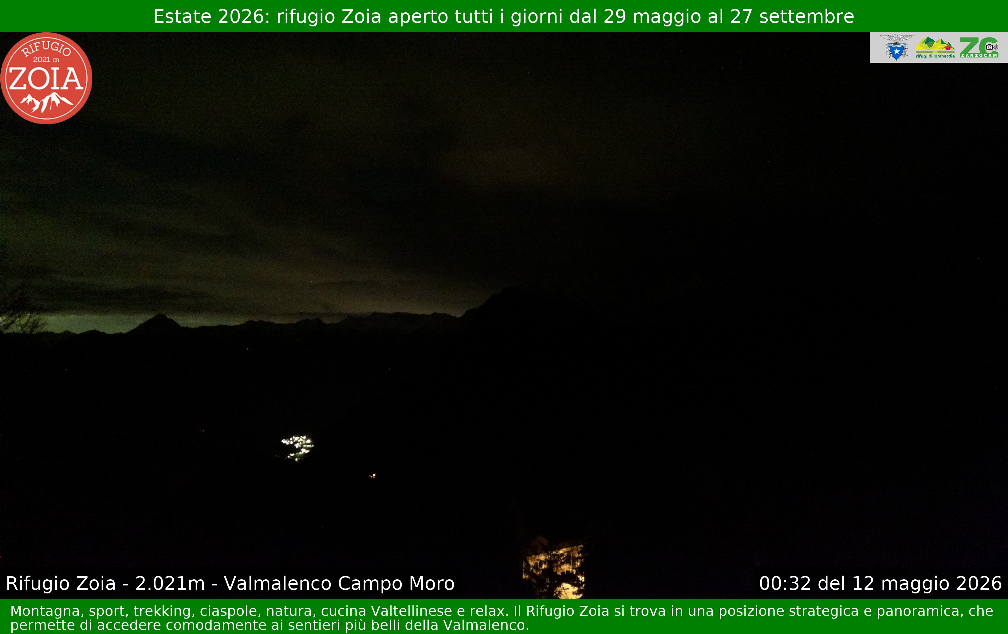 Archiv Foto Webcam Berghütte Zoia bei Chiesa in Valmalenco
