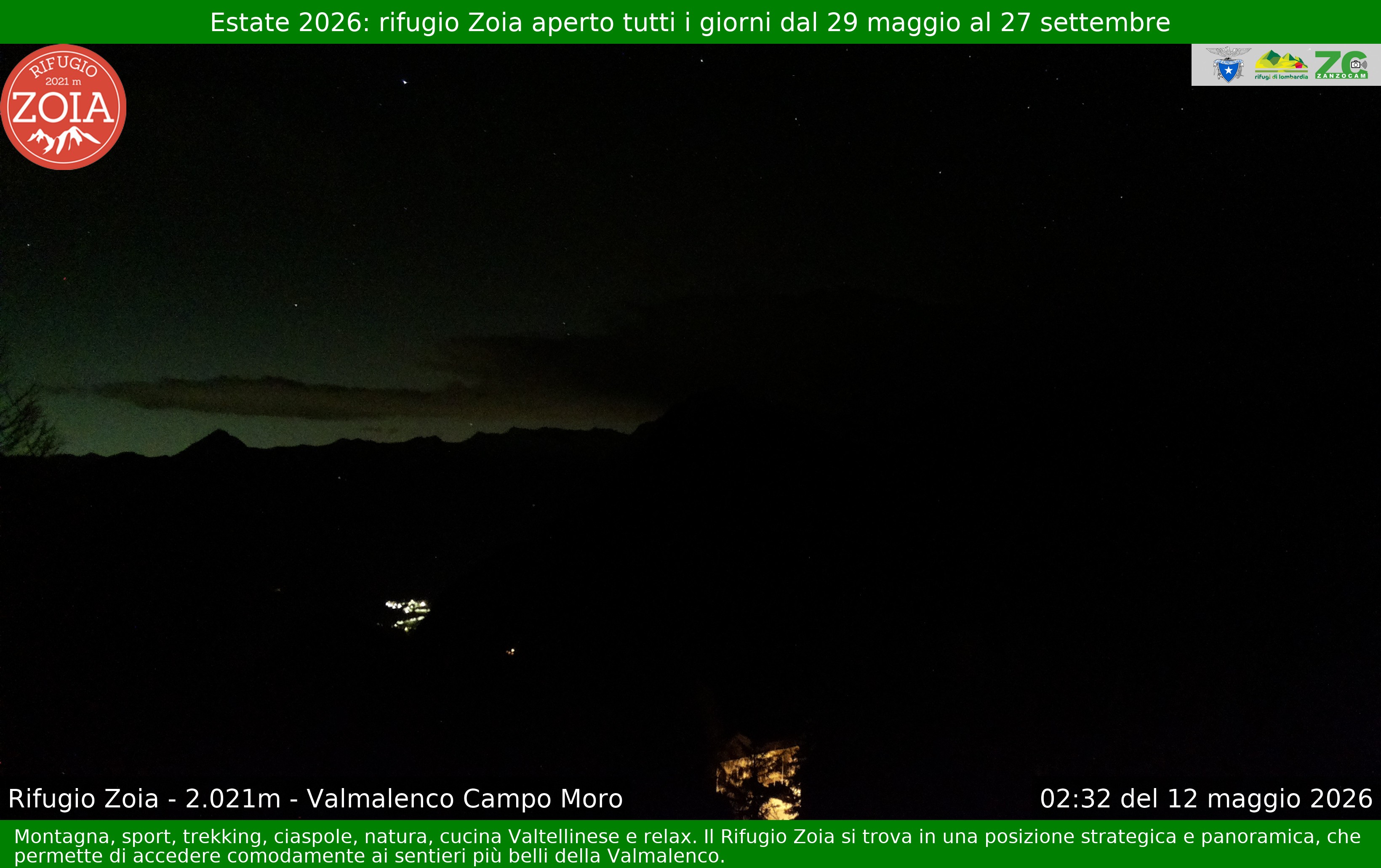 Archiv Foto Webcam Berghütte Zoia bei Chiesa in Valmalenco