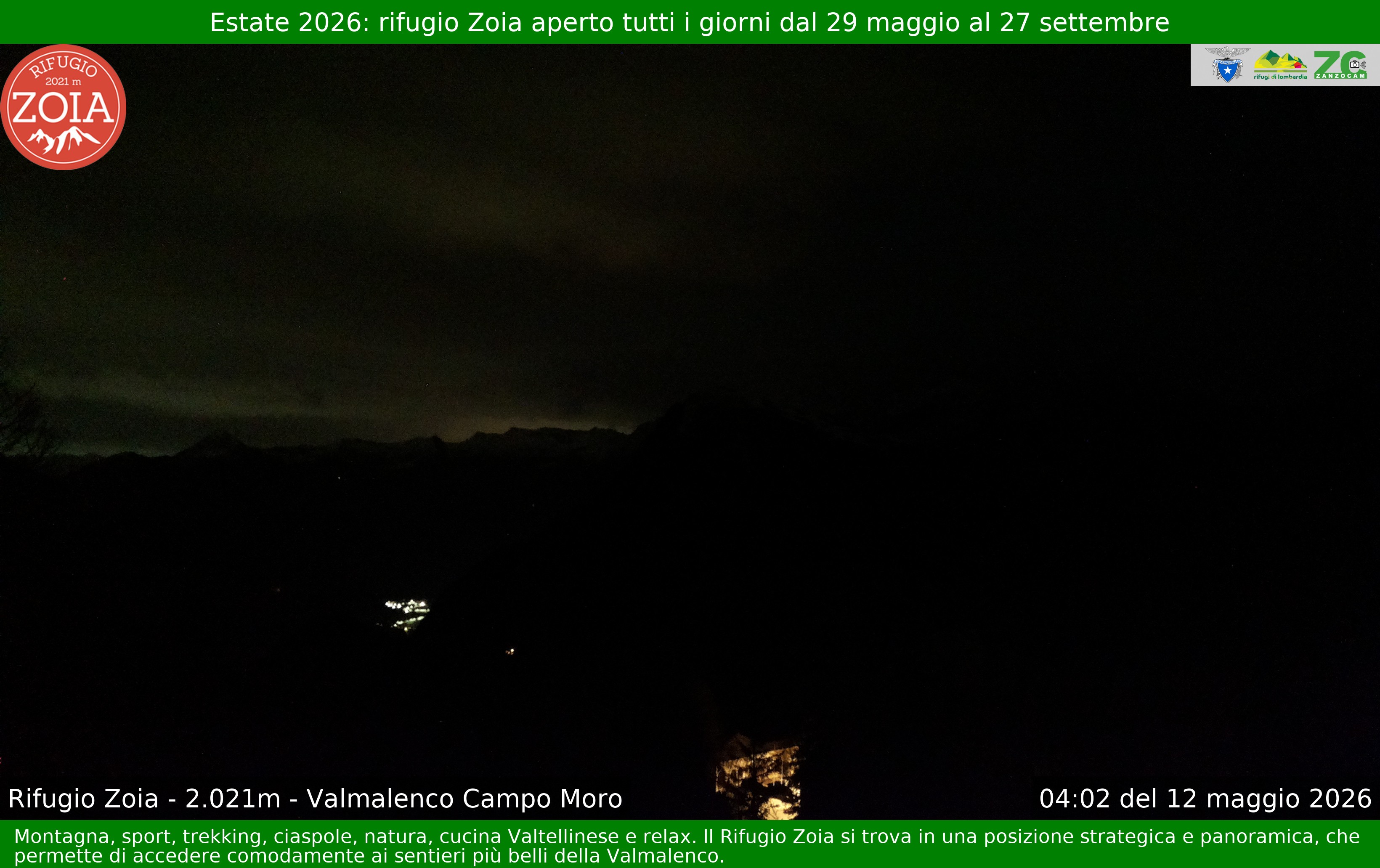 Archiv Foto Webcam Berghütte Zoia bei Chiesa in Valmalenco