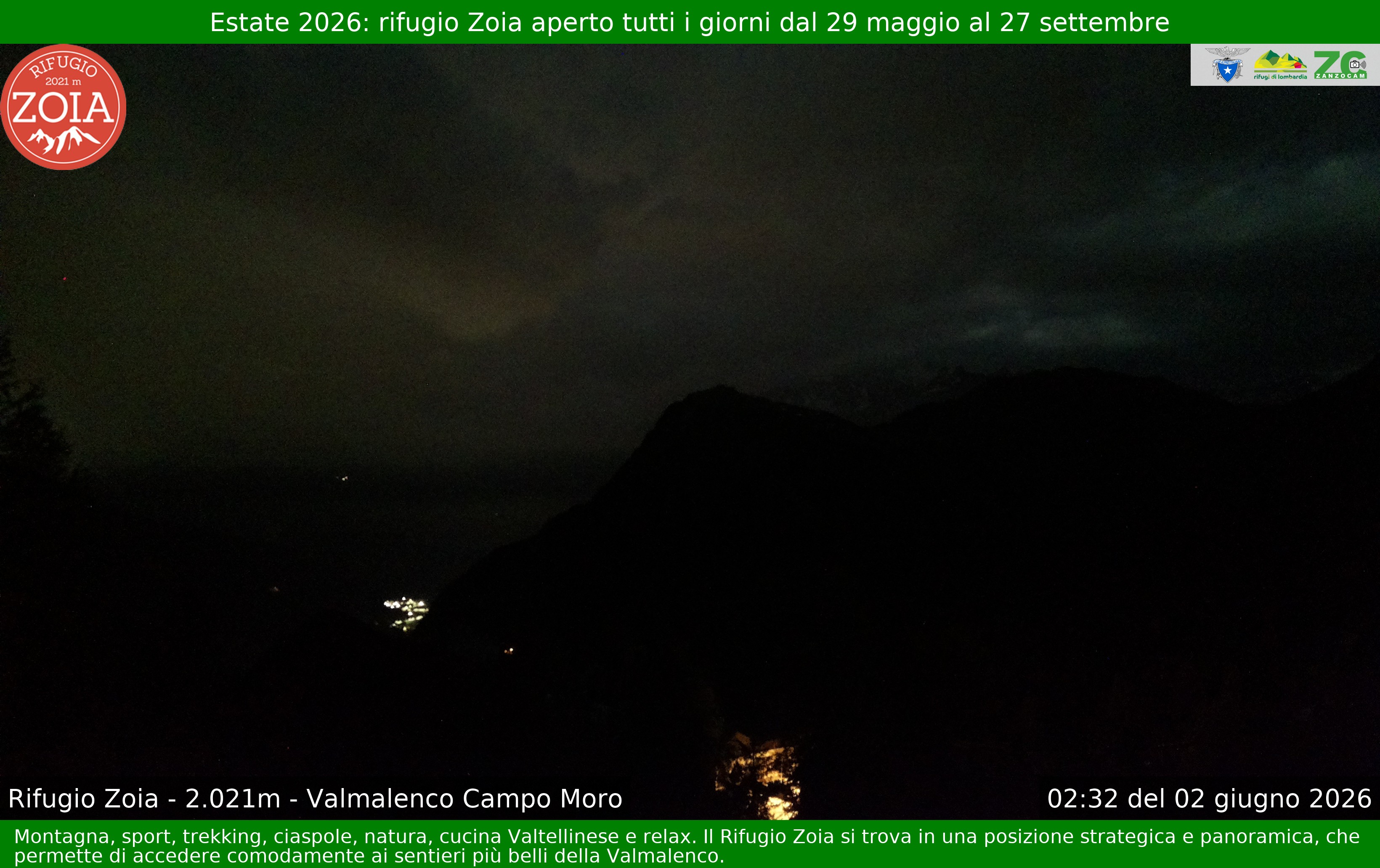 Archiv Foto Webcam Berghütte Zoia bei Chiesa in Valmalenco