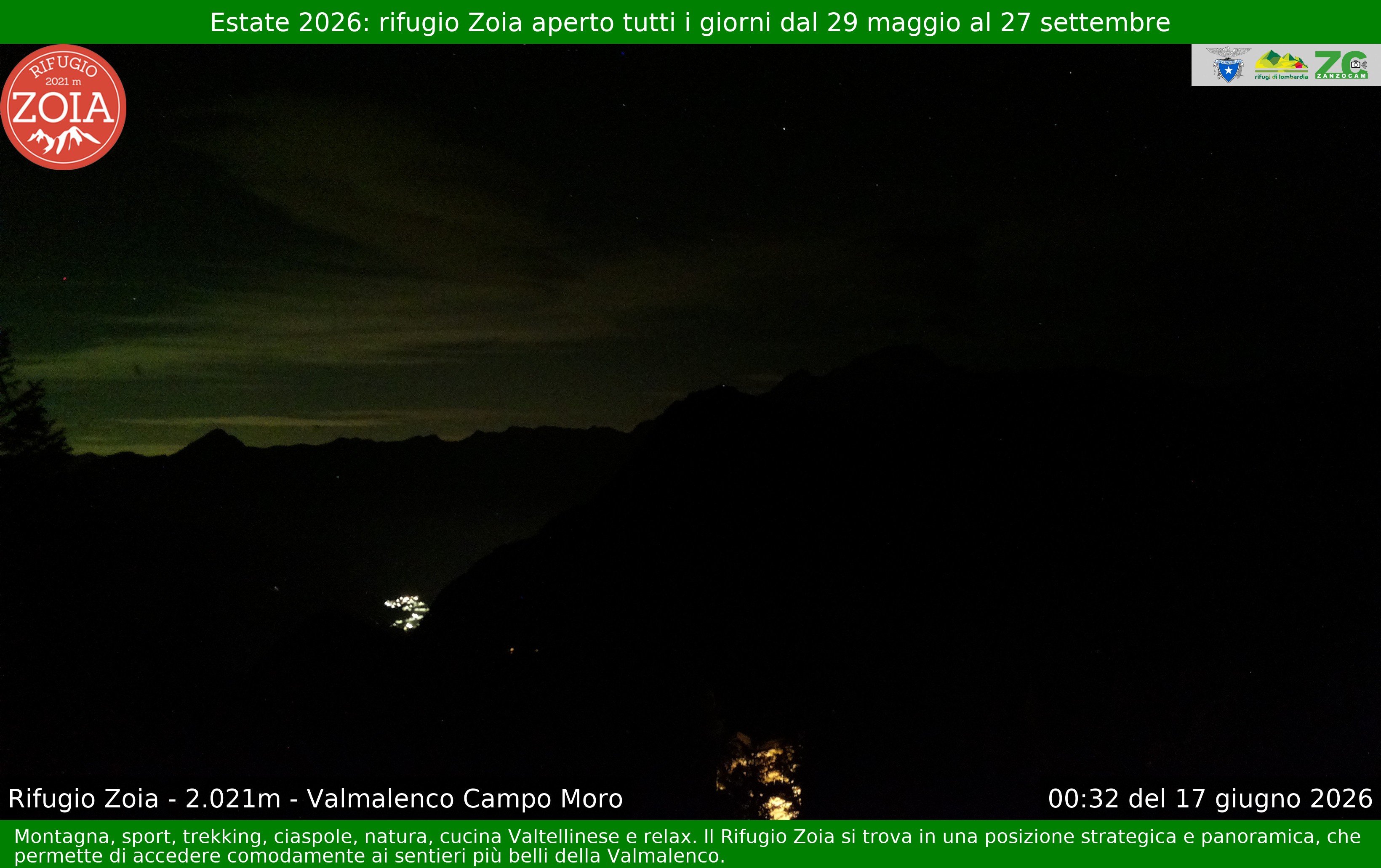 Archiv Foto Webcam Berghütte Zoia bei Chiesa in Valmalenco