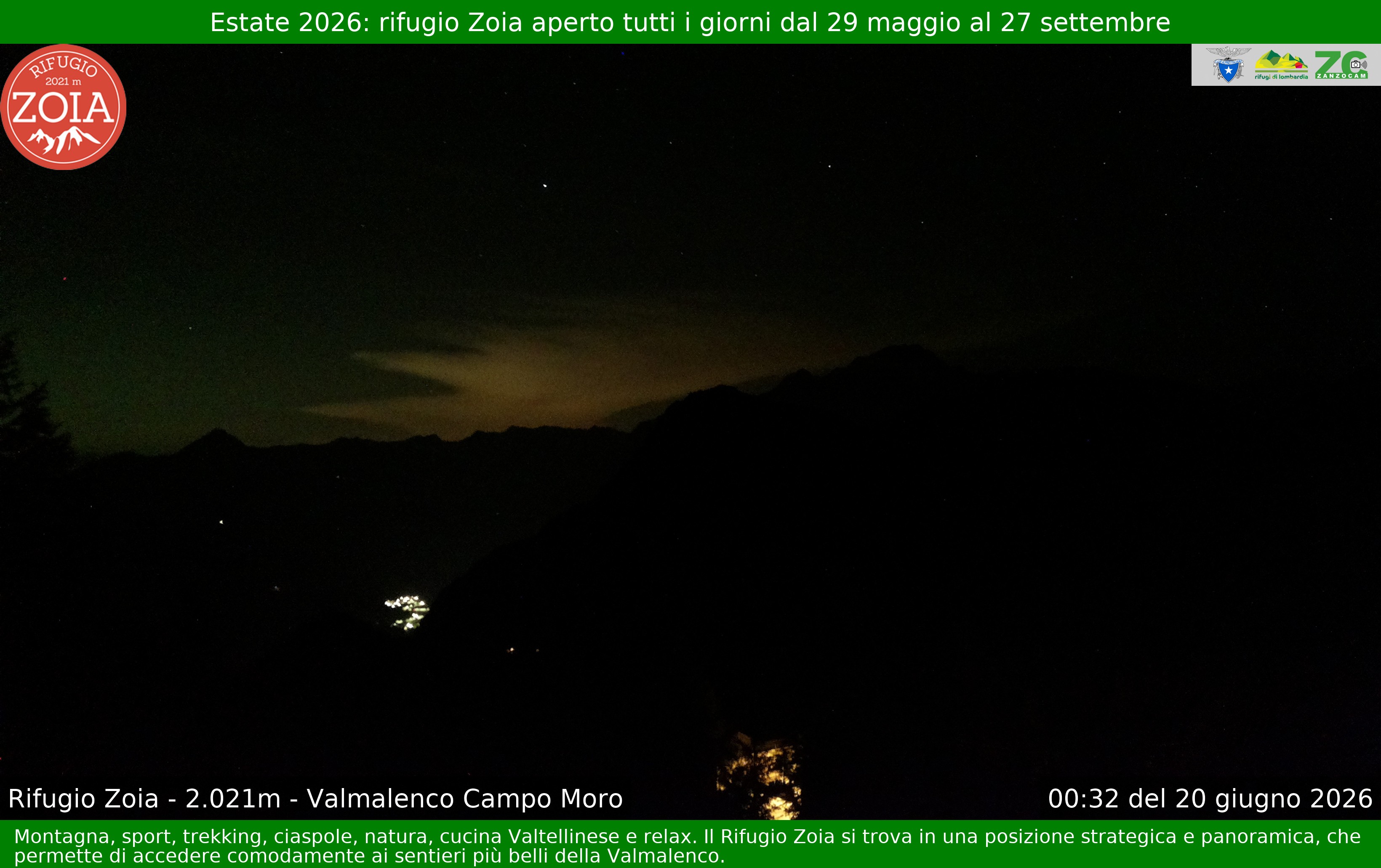 Archiv Foto Webcam Berghütte Zoia bei Chiesa in Valmalenco