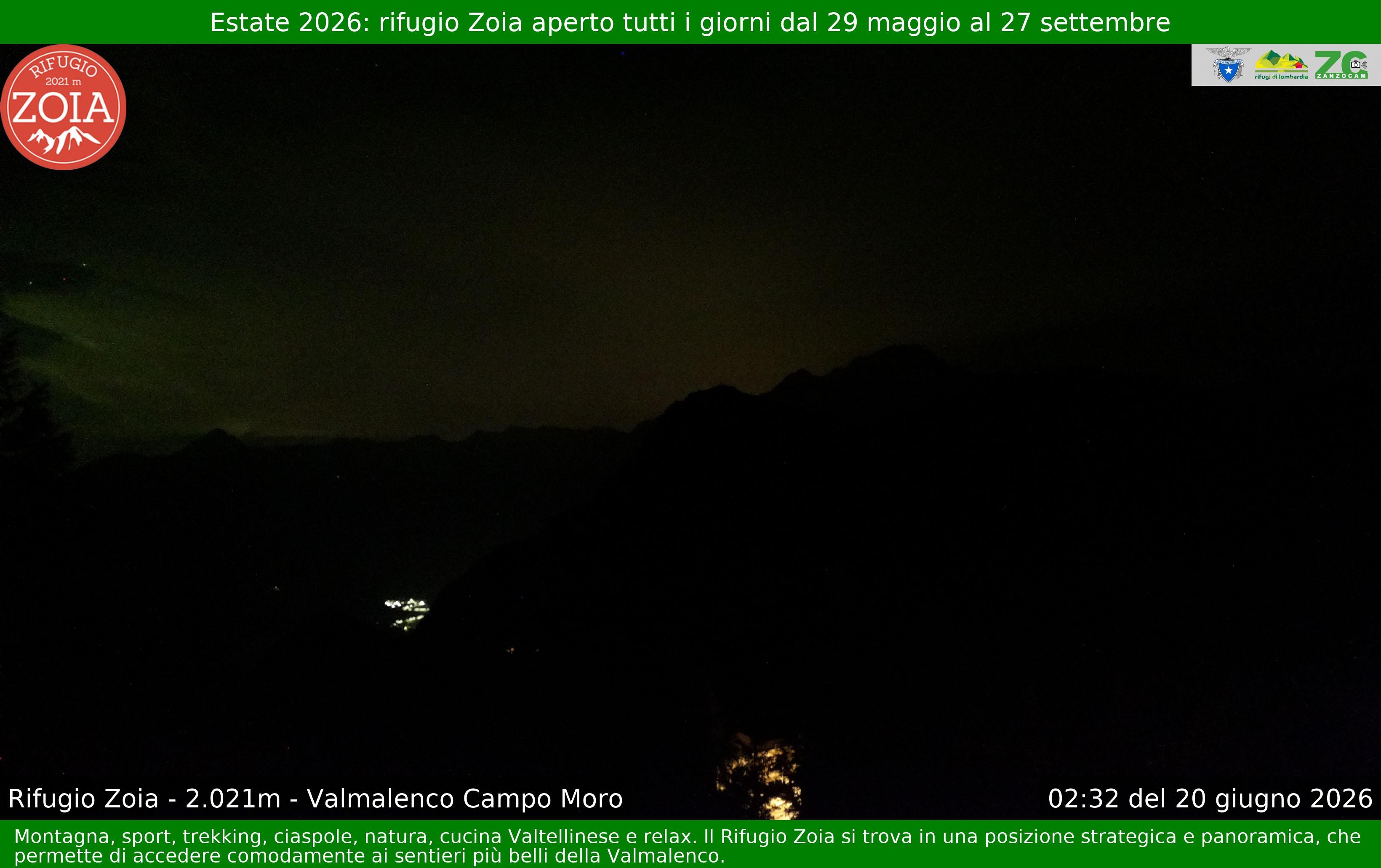 Archiv Foto Webcam Berghütte Zoia bei Chiesa in Valmalenco