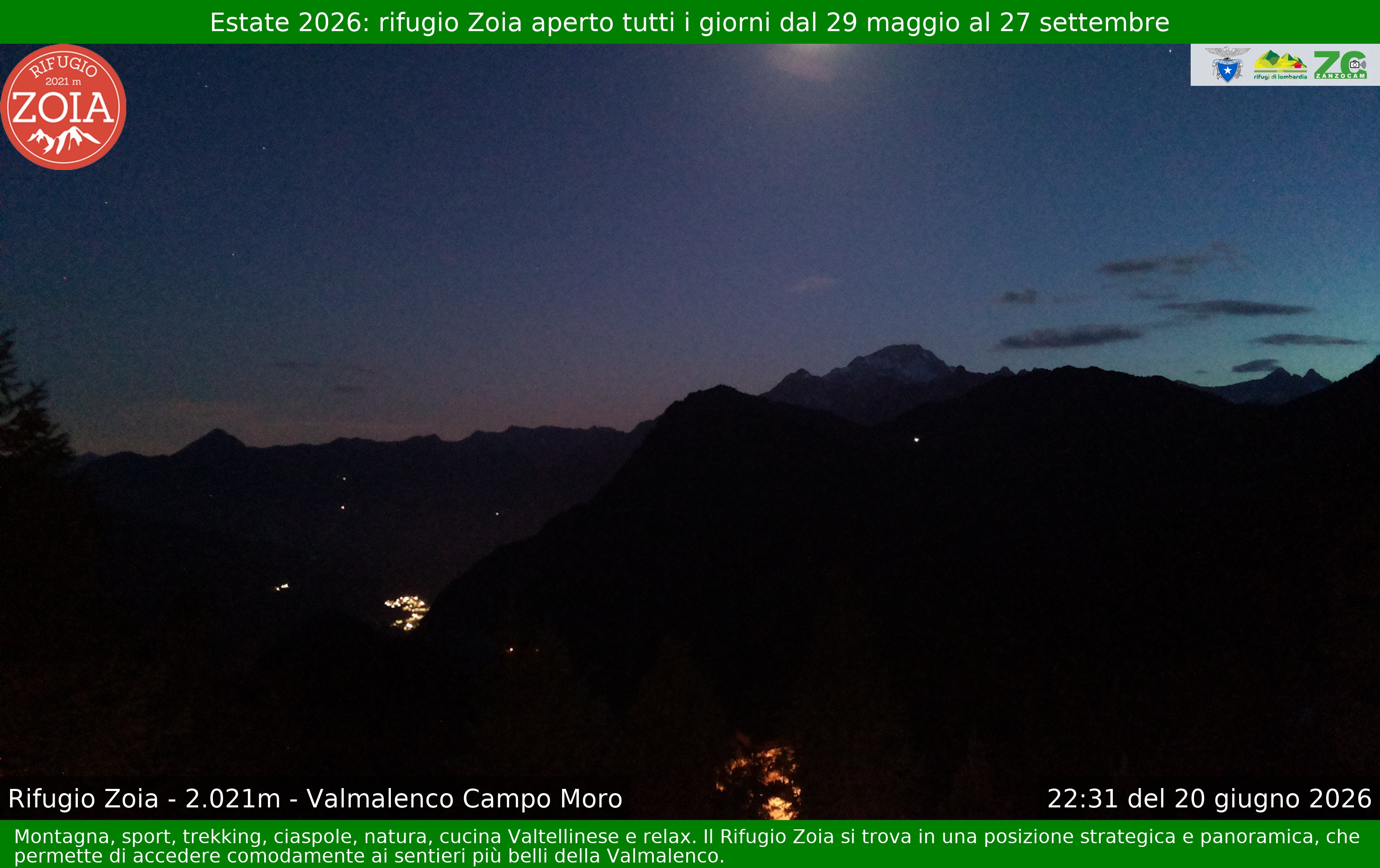 Archiv Foto Webcam Berghütte Zoia bei Chiesa in Valmalenco