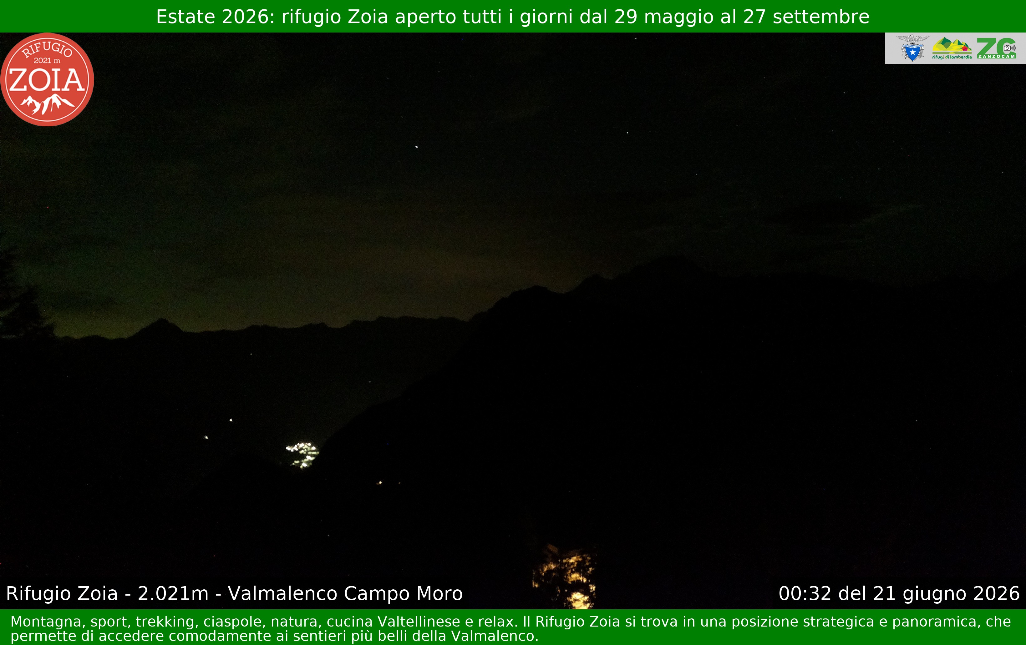 Archiv Foto Webcam Berghütte Zoia bei Chiesa in Valmalenco