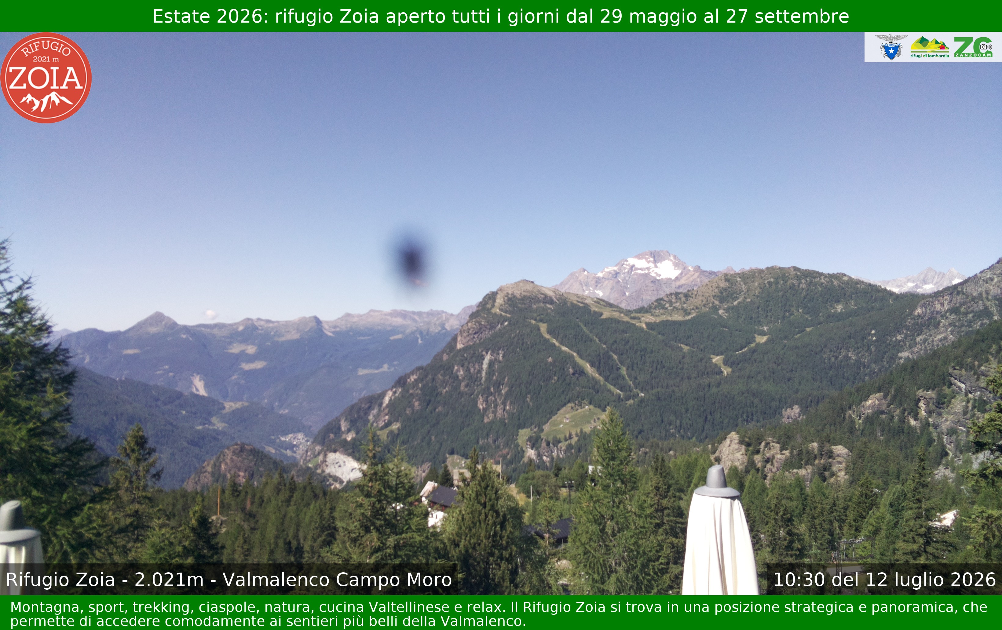 Archiv Foto Webcam Berghütte Zoia bei Chiesa in Valmalenco