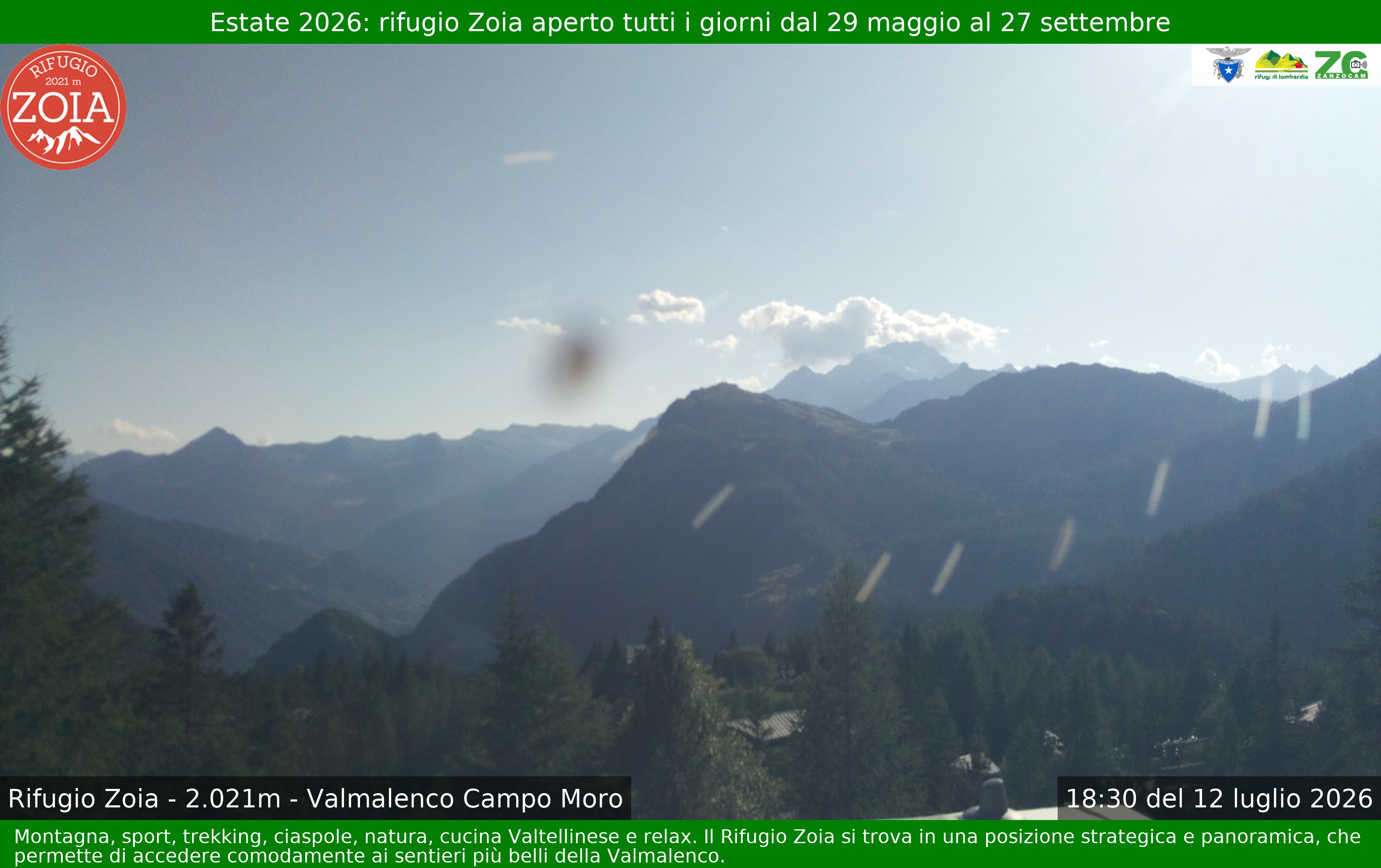 Archiv Foto Webcam Berghütte Zoia bei Chiesa in Valmalenco